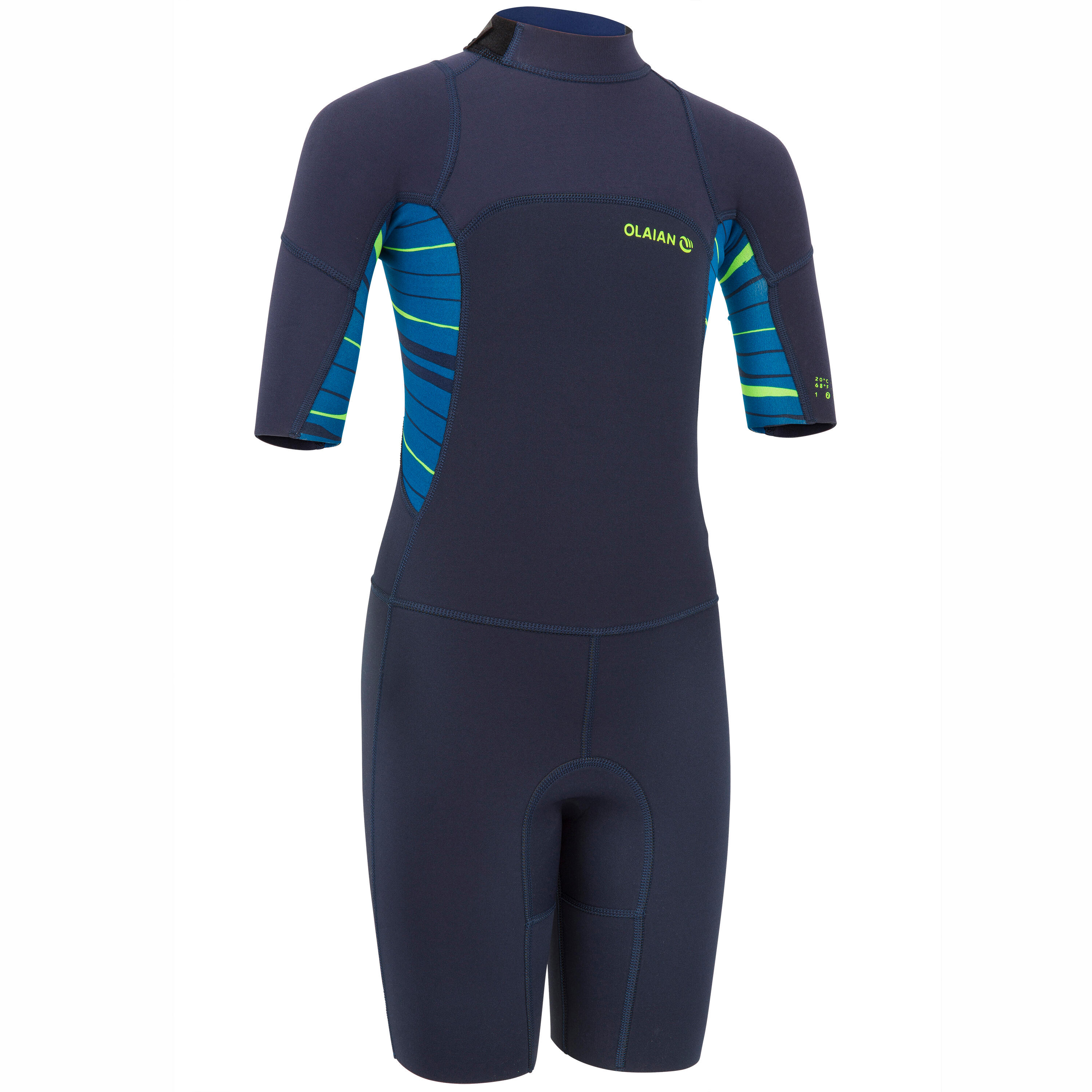 OLAIAN Neopren Shorty Surfen 500 1,5 mm Kinder blau