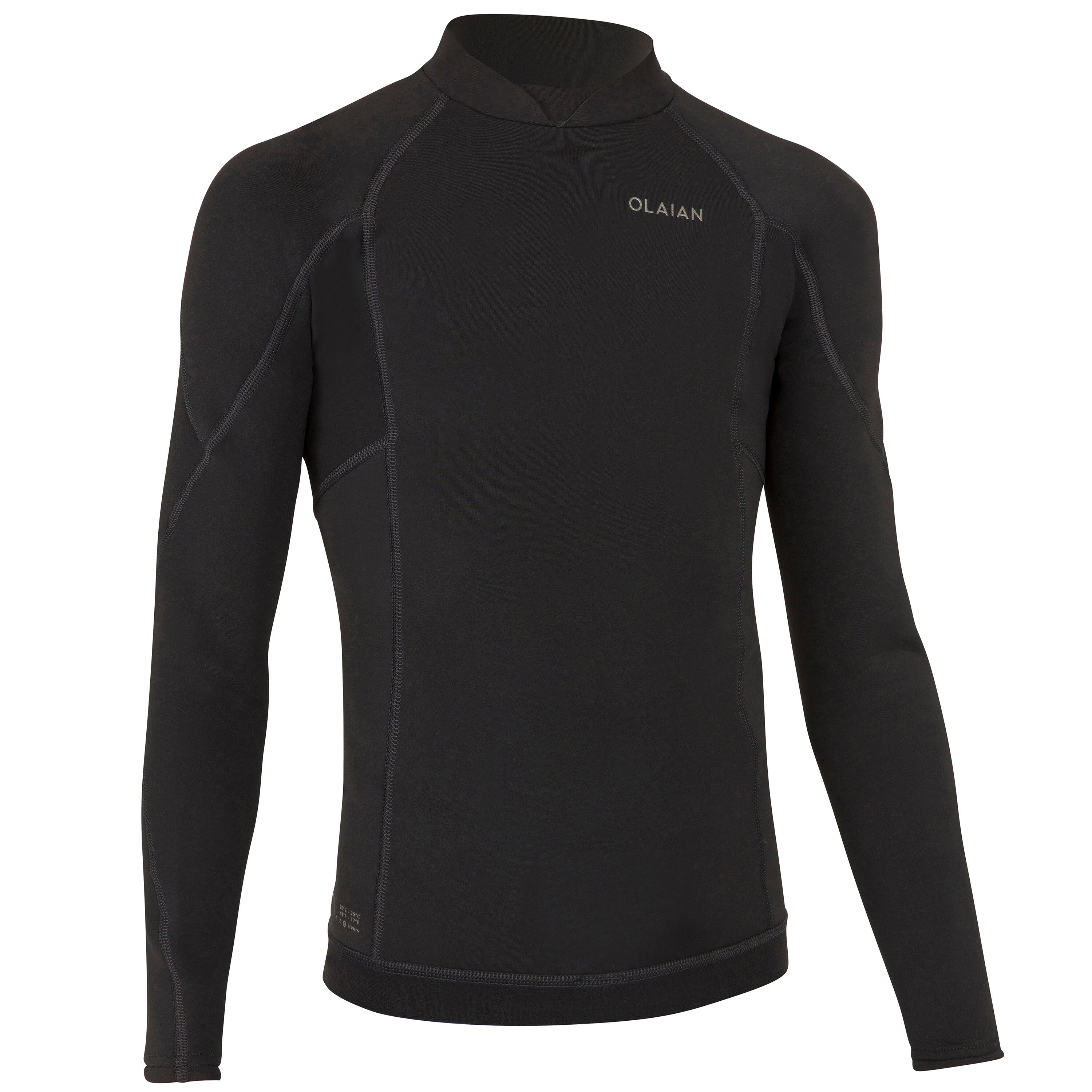 OLAIAN Neopren-Top Langarm Surfen 900 Neopren 1,5Â mm Kinder schwarz Gr. 152 - 12 Jahre
