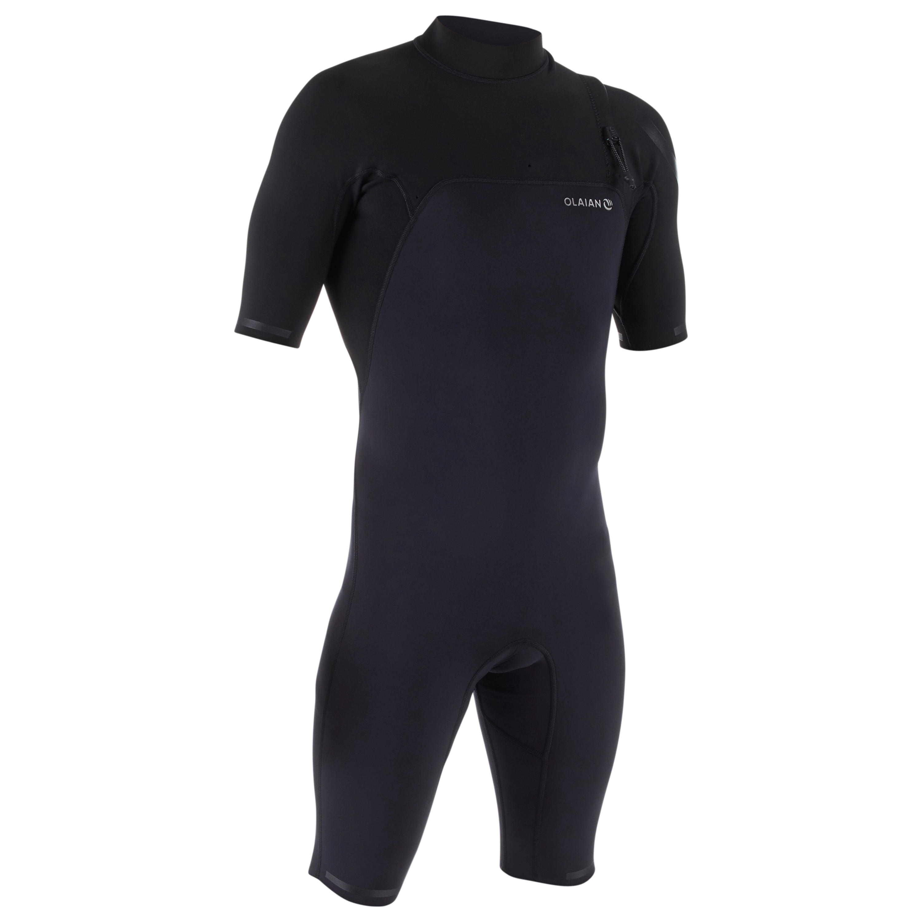 OLAIAN Neoprenanzug Shorty Surfen Herren No Zip kurzarm - 900 schwarz L