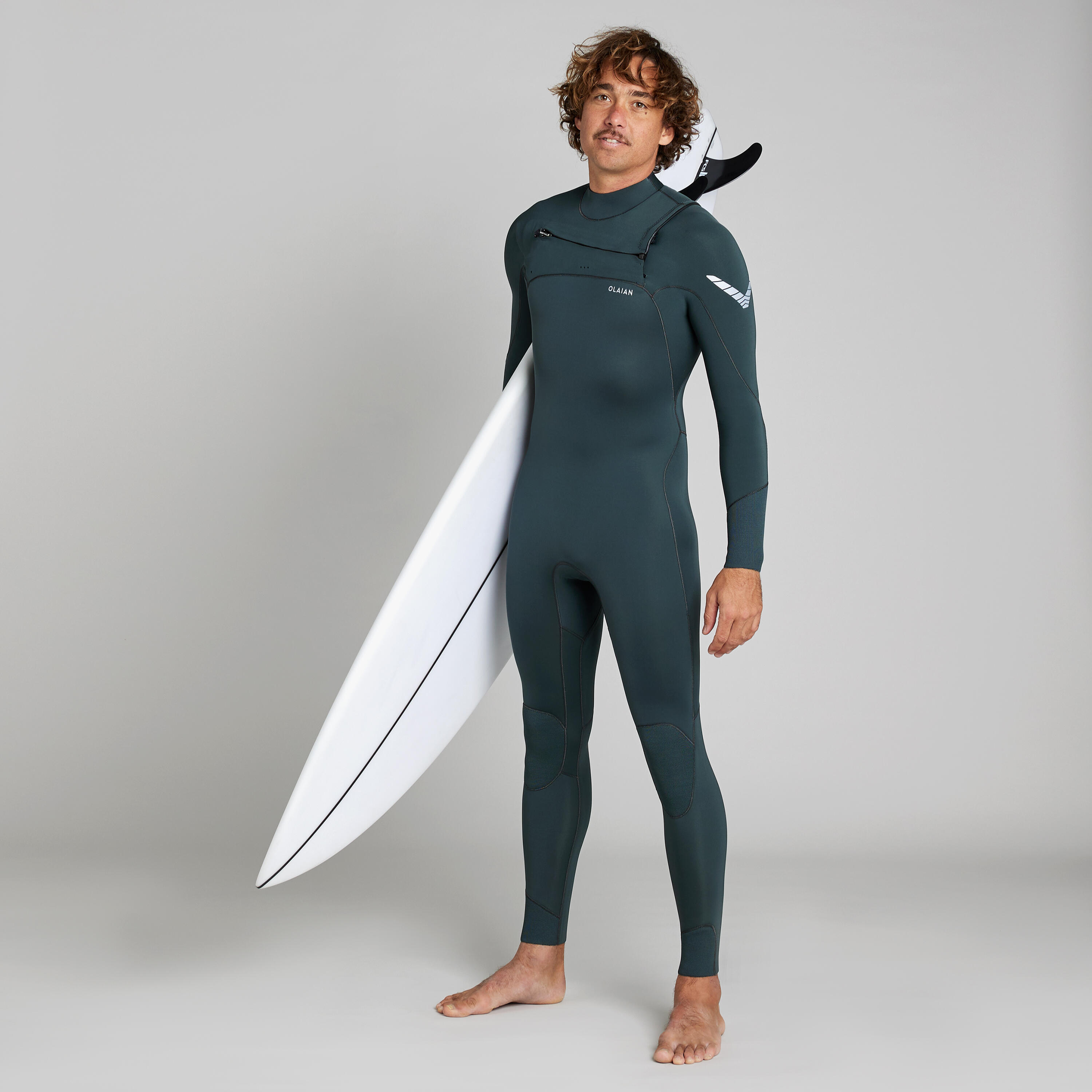 OLAIAN Neoprenanzug Surfen Herren 900 3/2 mm dunkelgrün L