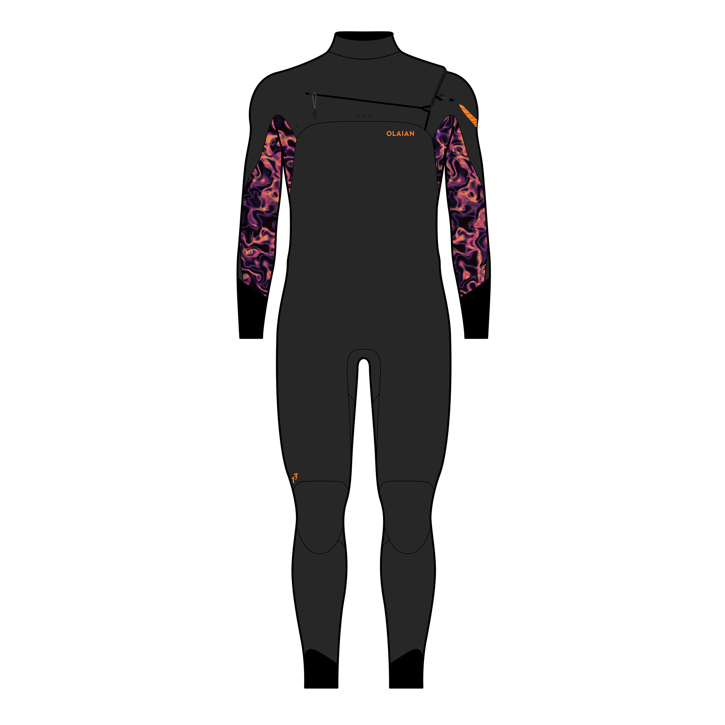 OLAIAN Neoprenanzug Surfen Herren DecathlonÂ x Maxime Huscenot 4/3Â mm schwarz L