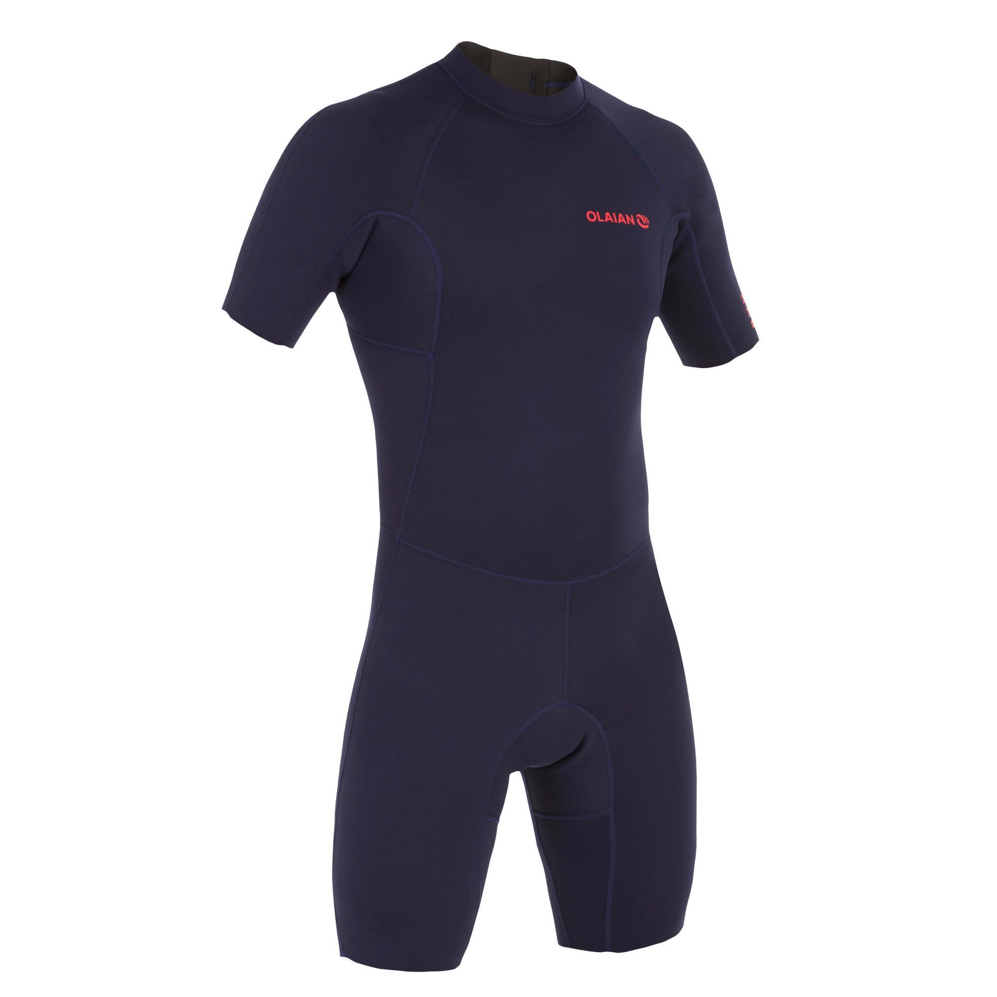 OLAIAN Neoprenanzug Surfen Shorty 100 Neopren 1,5 mm Herren marineblau 2XL