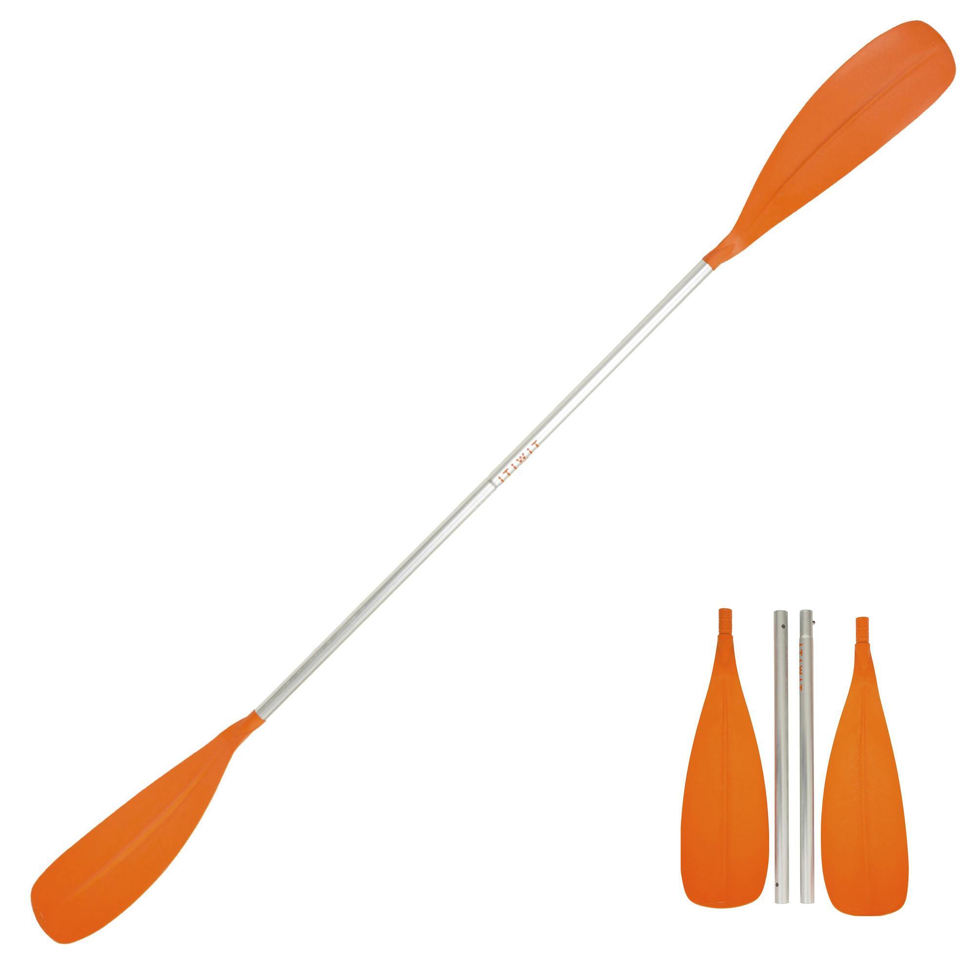 ITIWIT Paddel Kajak 100 4-teilig zerlegbar orange