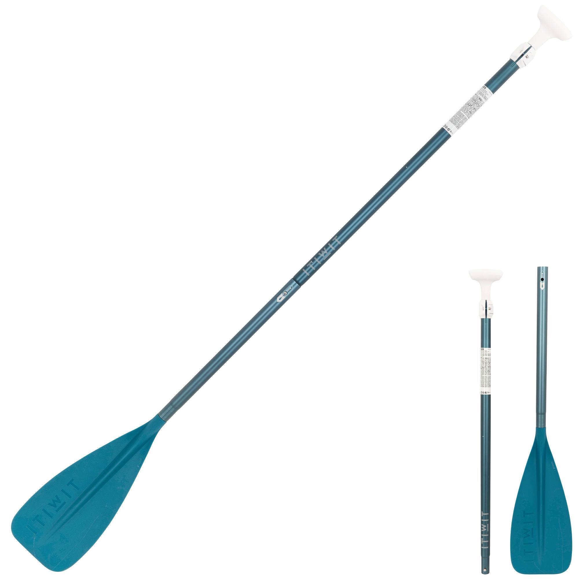ITIWIT Paddel für Stand-Up-Paddel 100 zerlegbar verstellbar 170–220 cm 3-teilig blau 210 CM