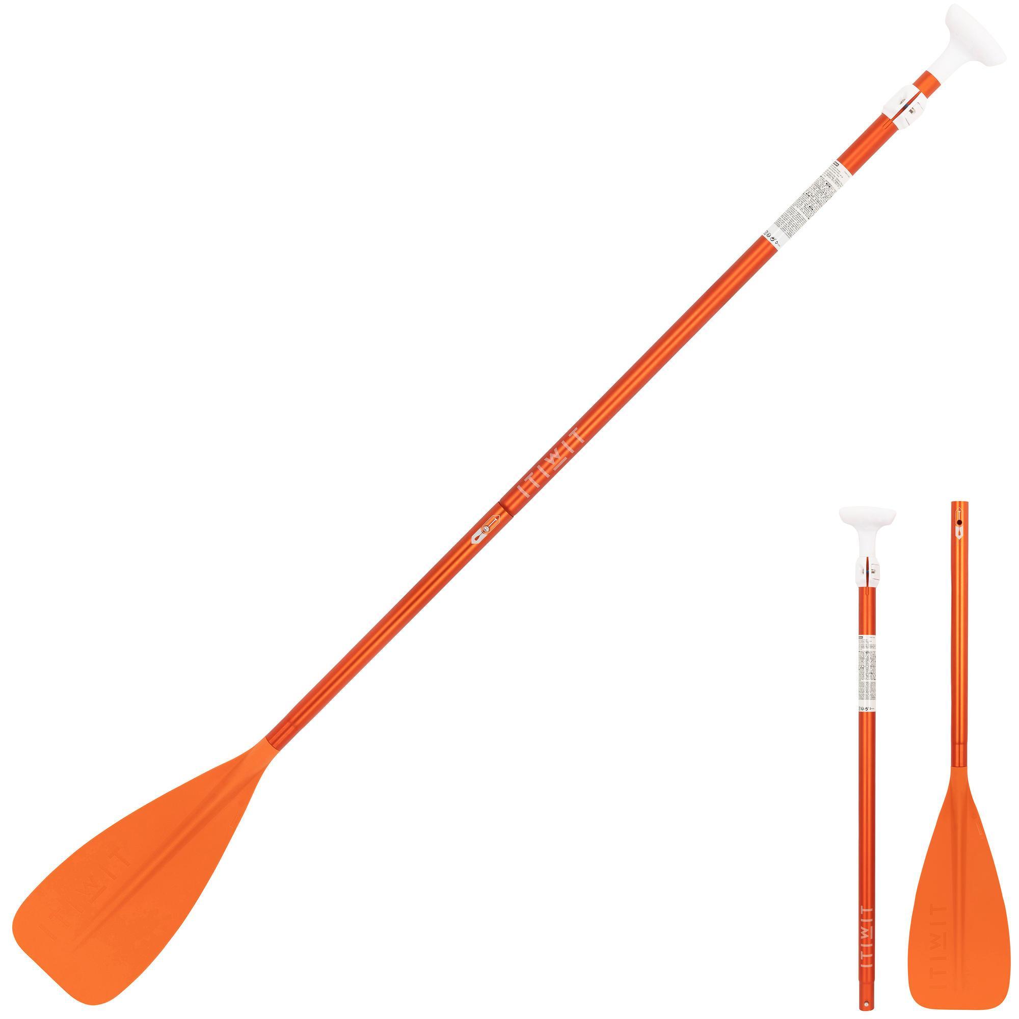 ITIWIT Paddel für Stand Up Paddle 100 zerlegbar/verstellbar 170–220 cm 3-teilig orange 220 CM