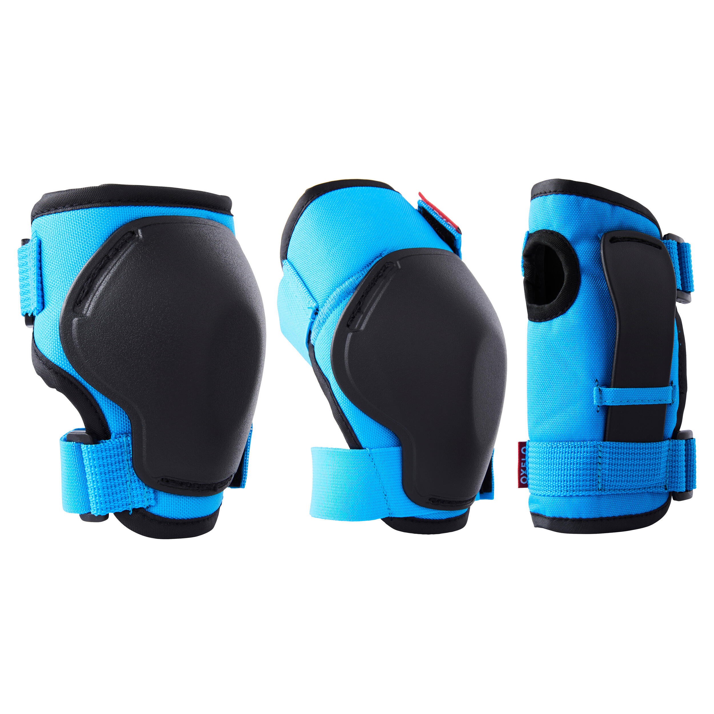 OXELO Protektoren Schoner 3er-Set 100 Inliner Skateboard Scooter Kinder blau 2XS