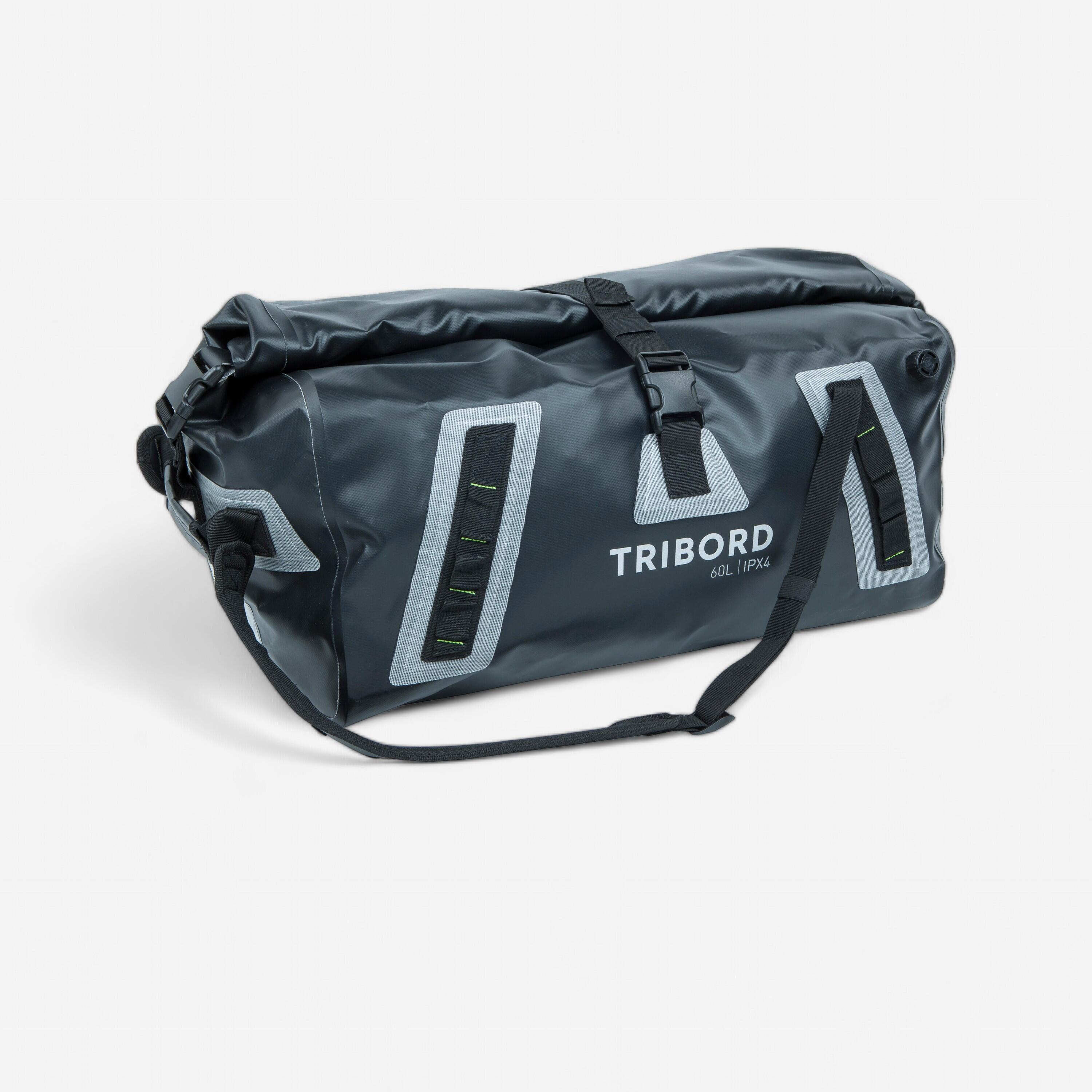 TRIBORD Reisetasche Sporttasche 60Â l wasserdicht - schwarz EINHEITSGRÃ–SSE