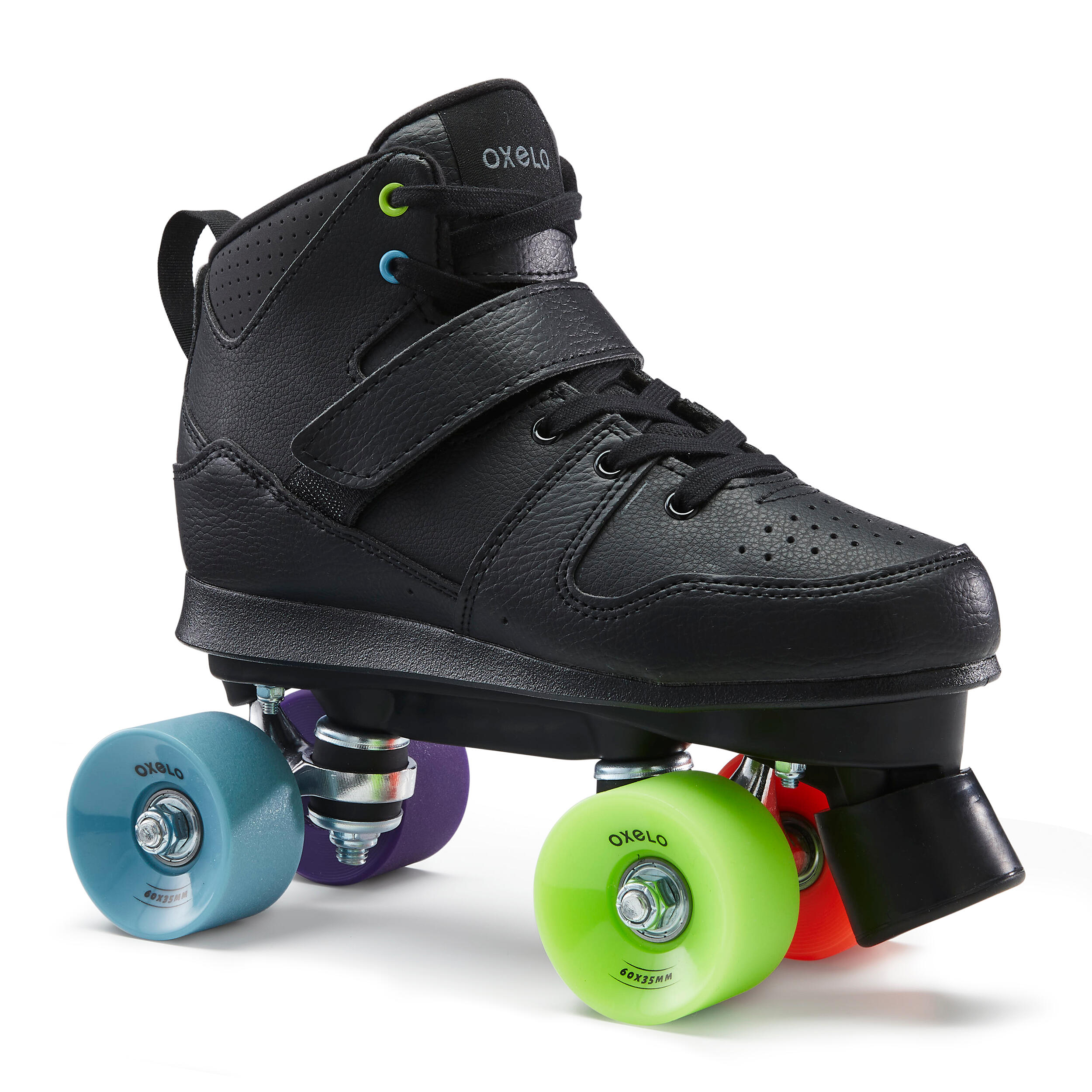 OXELO Rollschuhe Quad 100 Erwachsene schwarz