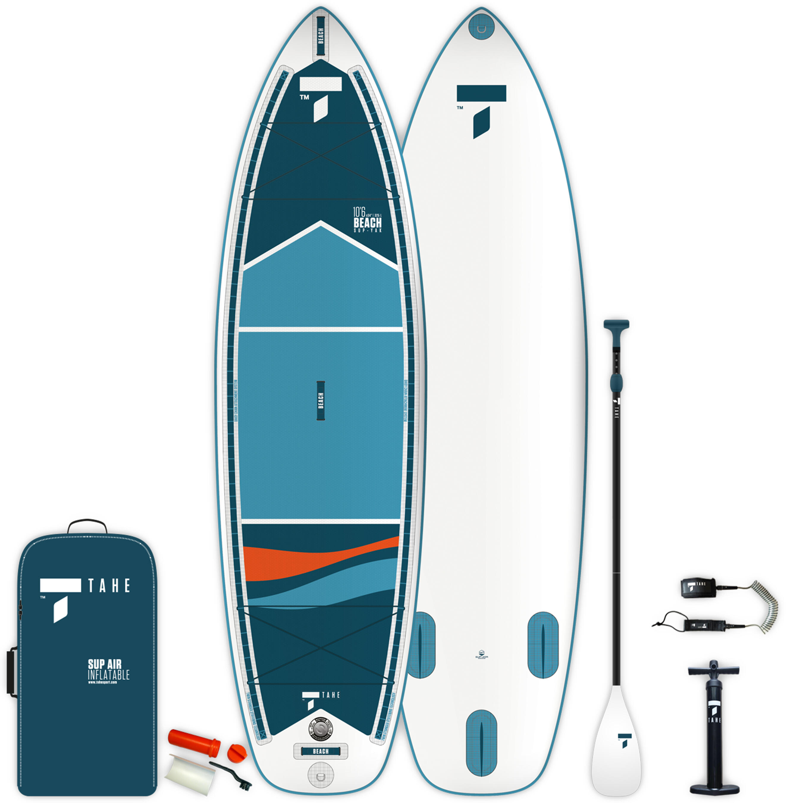 TAHE OUTDOORS SUP-Board Stand Up Paddle Set aufblasbar 10'6 - Yak Beach blau EINHEITSGRÖSSE