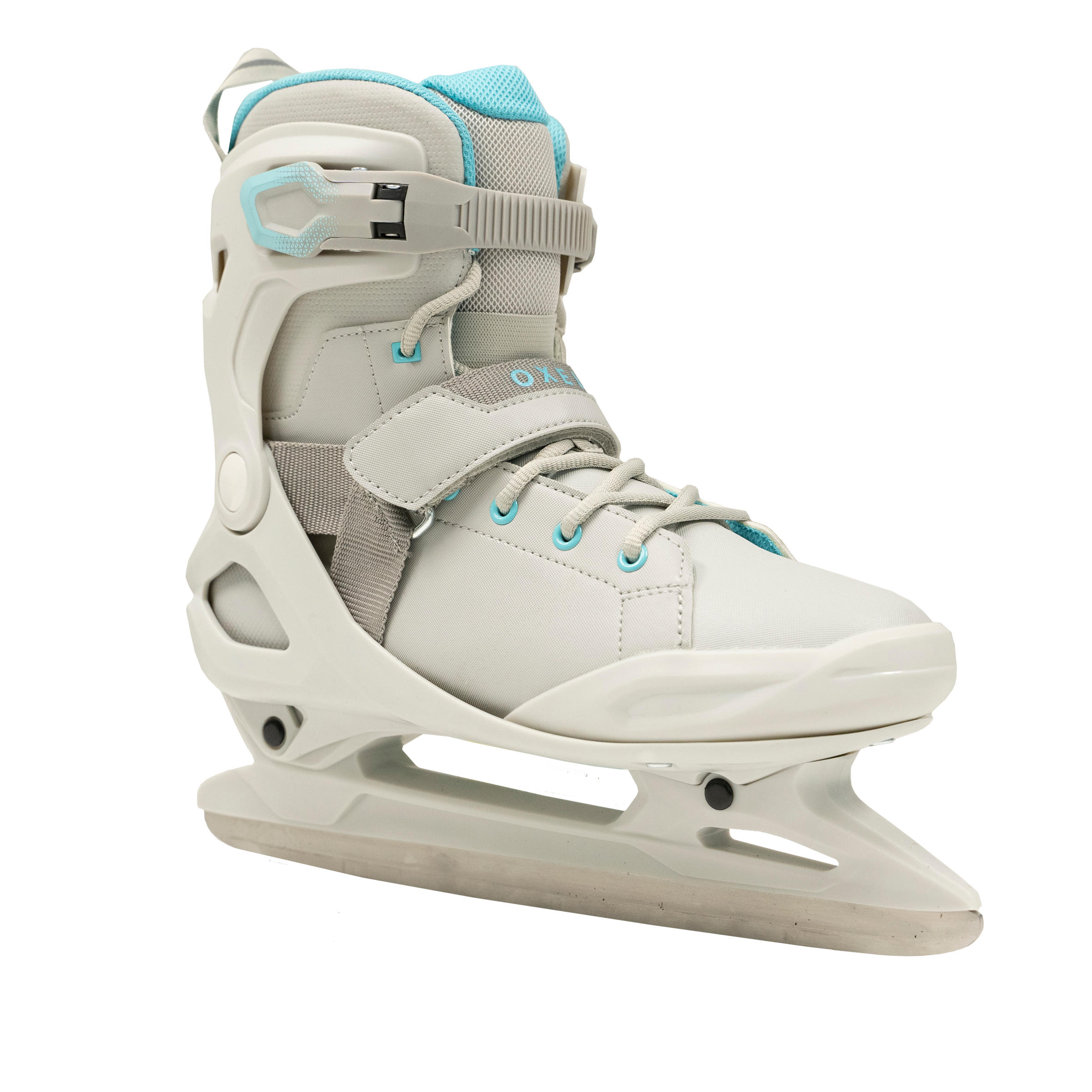OXELO Schlittschuhe Fit 500 Damen grau/tÃ¼rkis 38