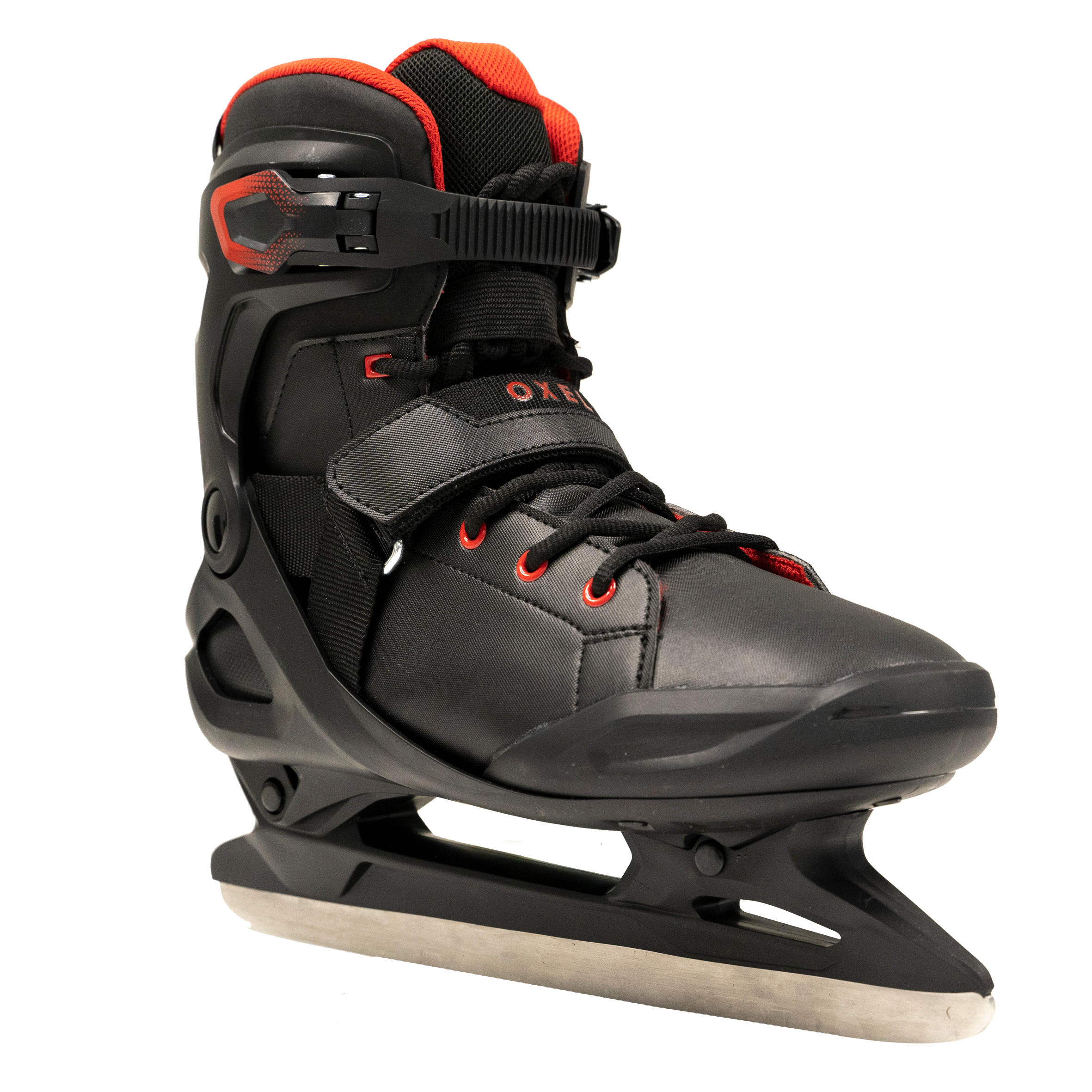 OXELO Schlittschuhe Fit 500 Herren schwarz/rot 39
