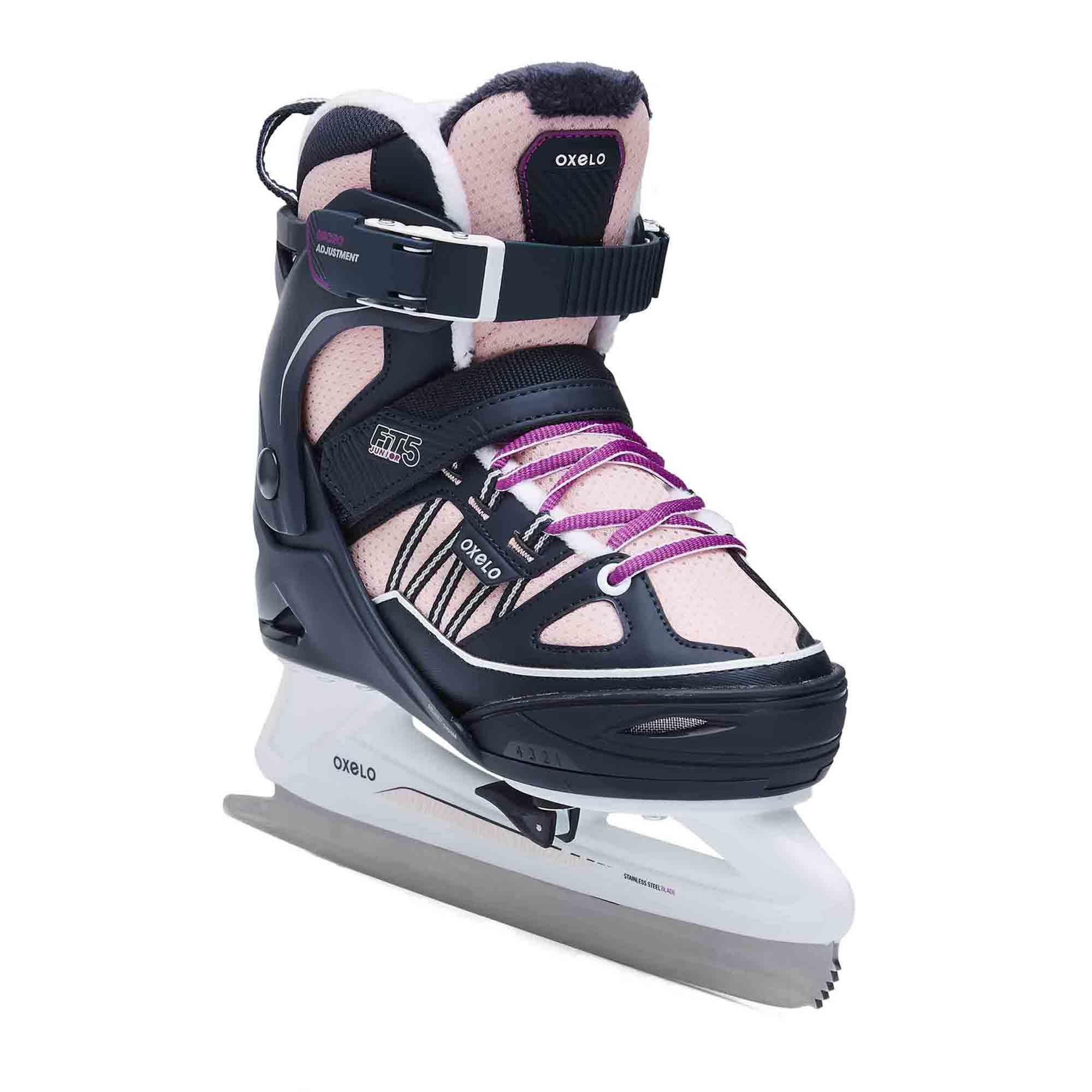 OXELO Schlittschuhe Fit 500 Kinder blau/rosa 40