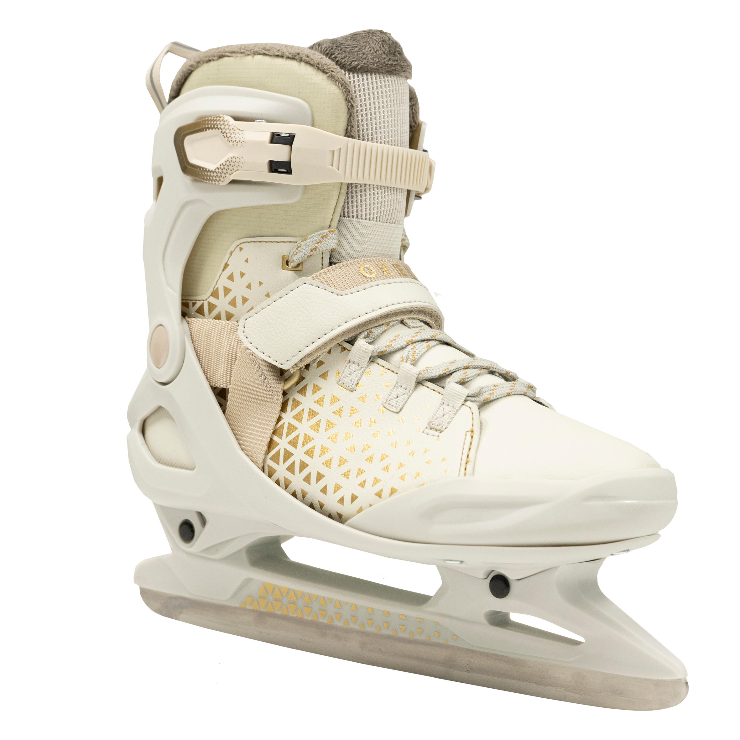 OXELO Schlittschuhe Fit520 Warm Erwachsene Damen beige 36
