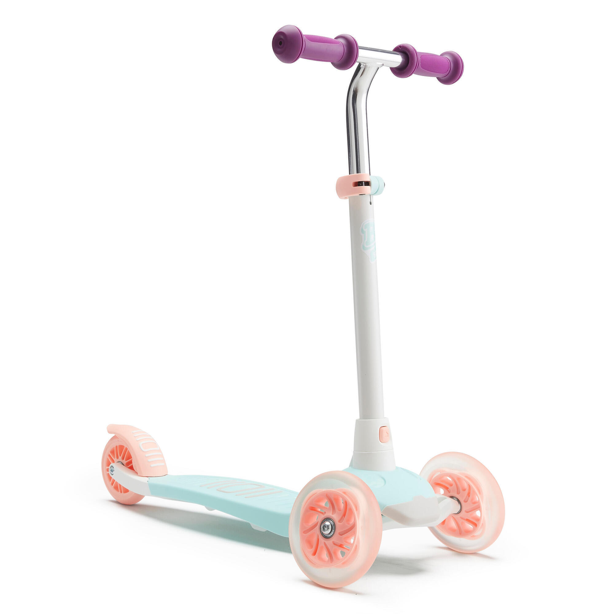 OXELO Scooter 3-Rad B1 500 Kinder weiss/mintgrÃ¼n EINHEITSGRÃ–SSE