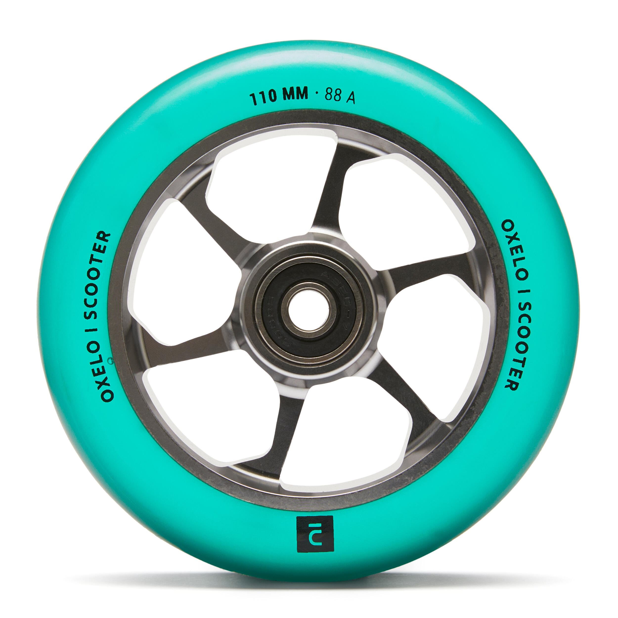 OXELO Scooter-Rolle Alu 110mm Green Water EINHEITSGRÃ–SSE
