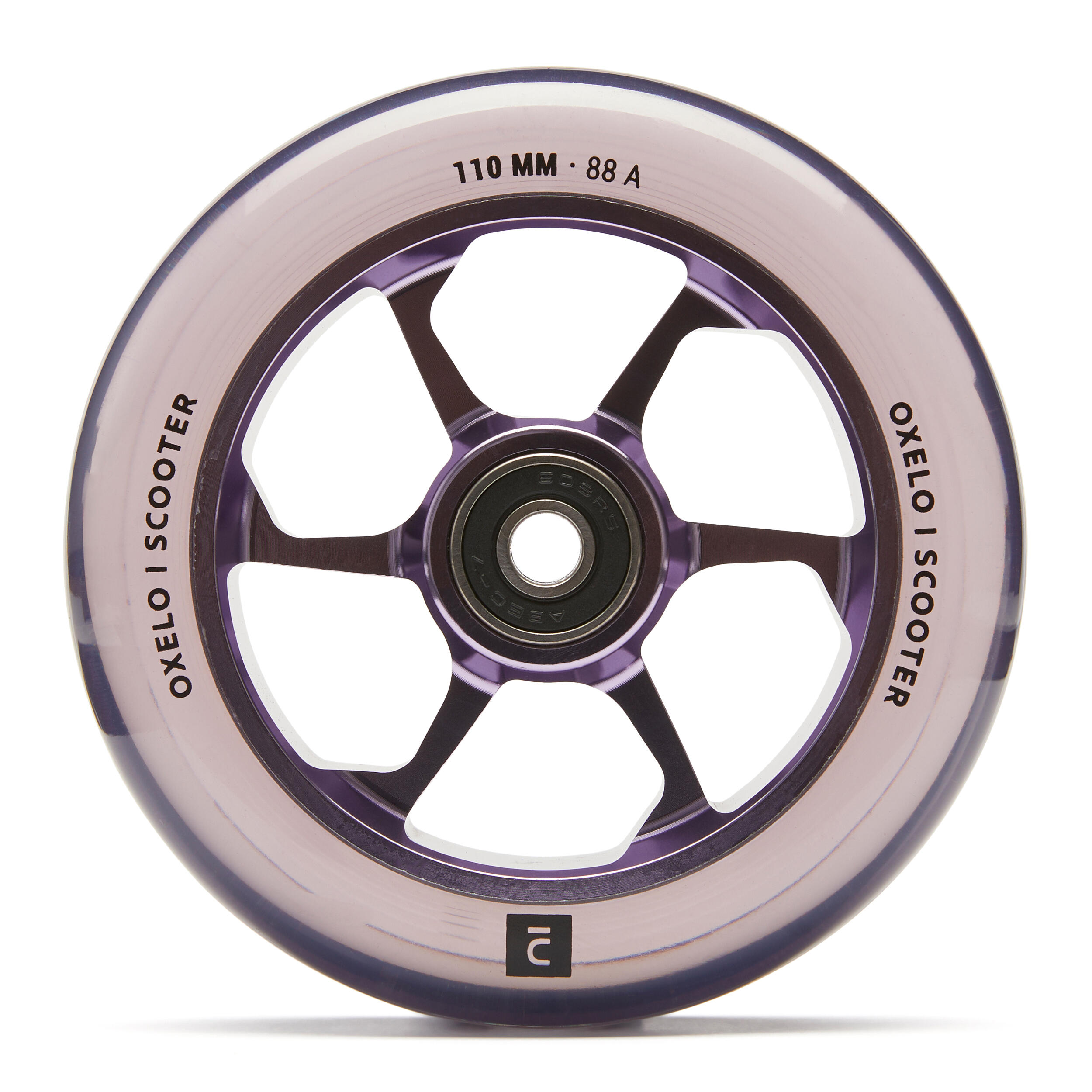 OXELO Scooter-Rolle Alu PU 110mm retro/lila EINHEITSGRÃ–SSE
