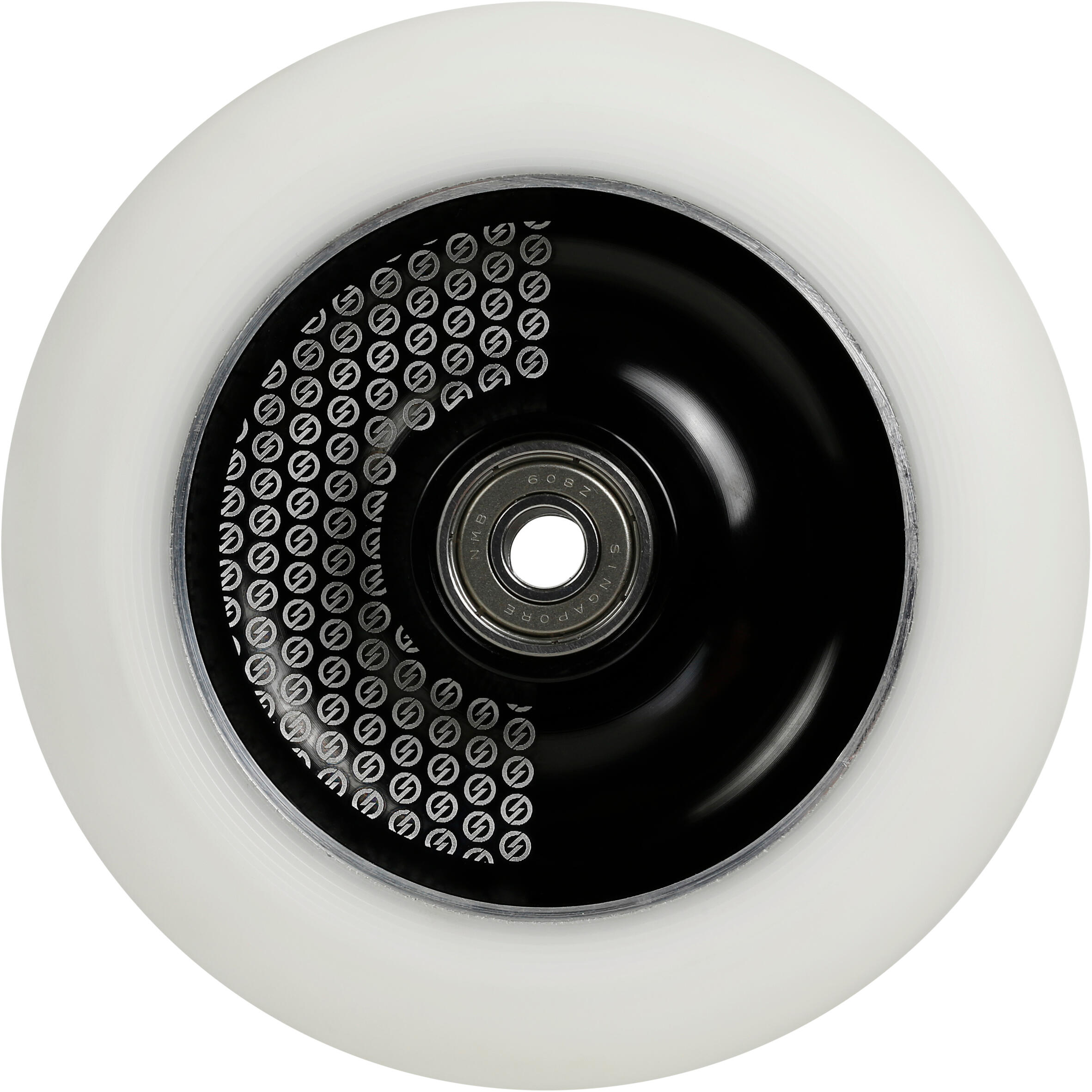 OXELO Scooter-Rolle Freestyle Alu PU 110Â mm schwarz/weiss EINHEITSGRÃ–SSE