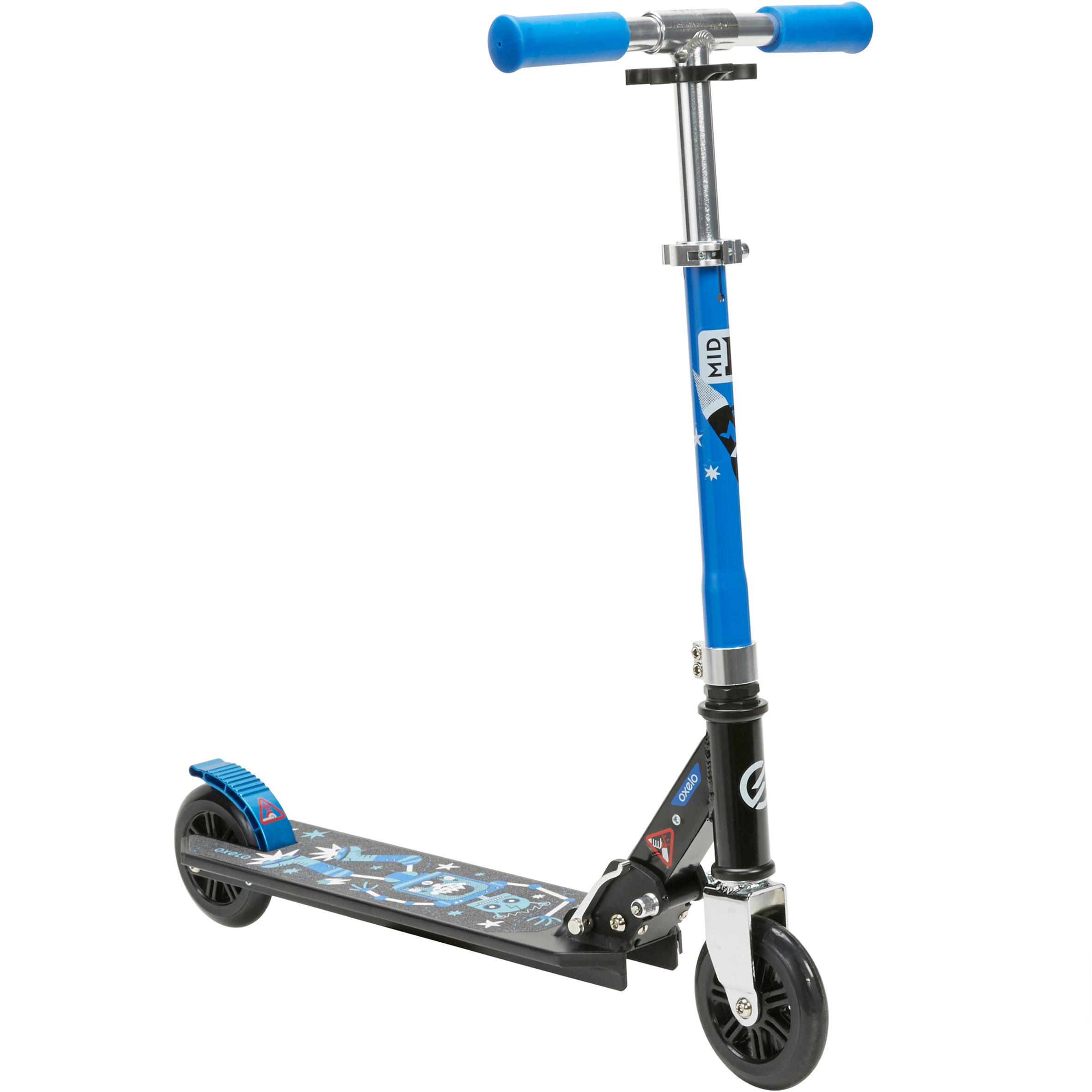 OXELO Scooter Roller Kinder Mid 1 Robot blau EINHEITSGRÖSSE