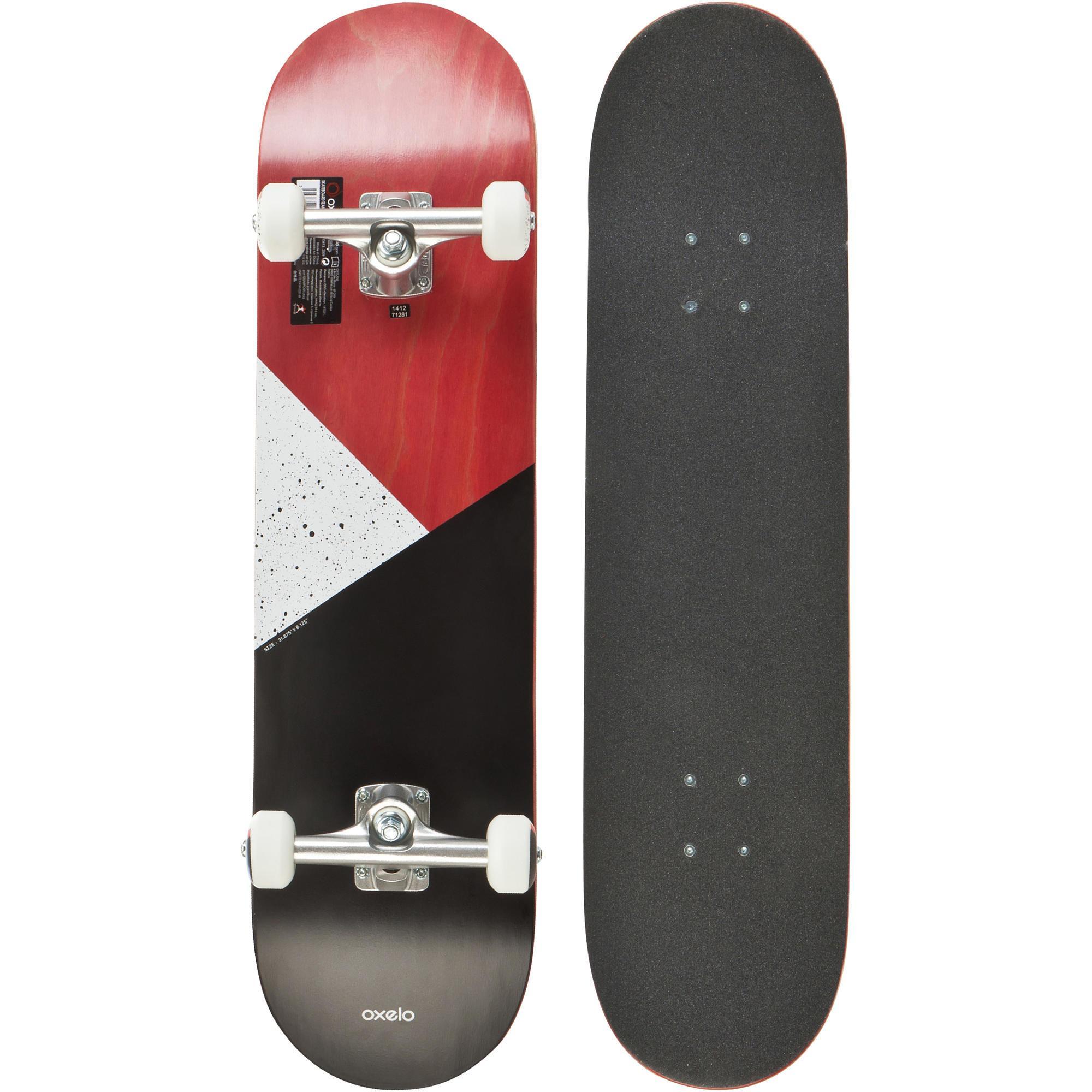 OXELO Skateboard Complete 100 Galaxy rot EINHEITSGRÃ–SSE