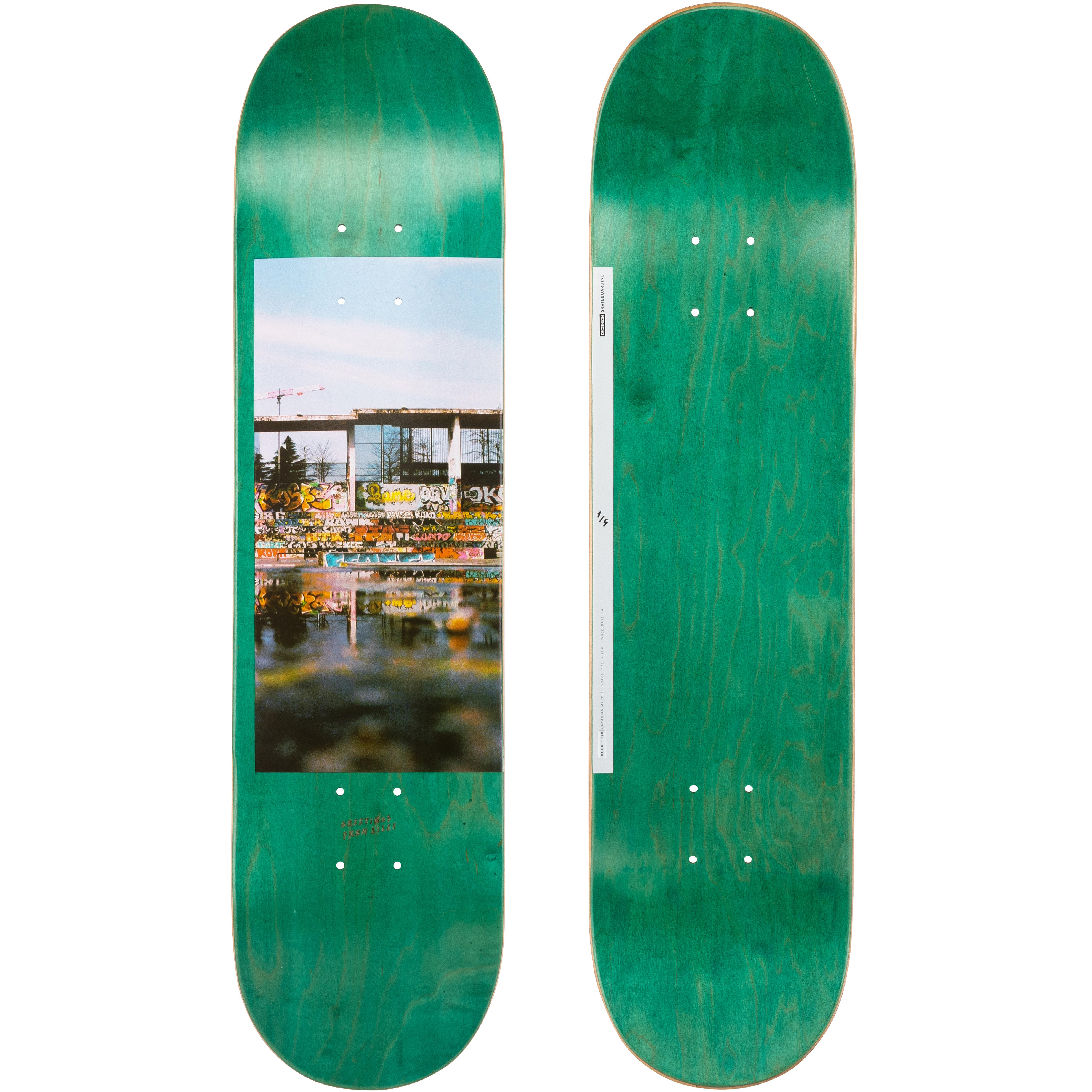 OXELO Skateboard Deck Ahornholz DK120 Greetings GrÃ¶sse 7,75