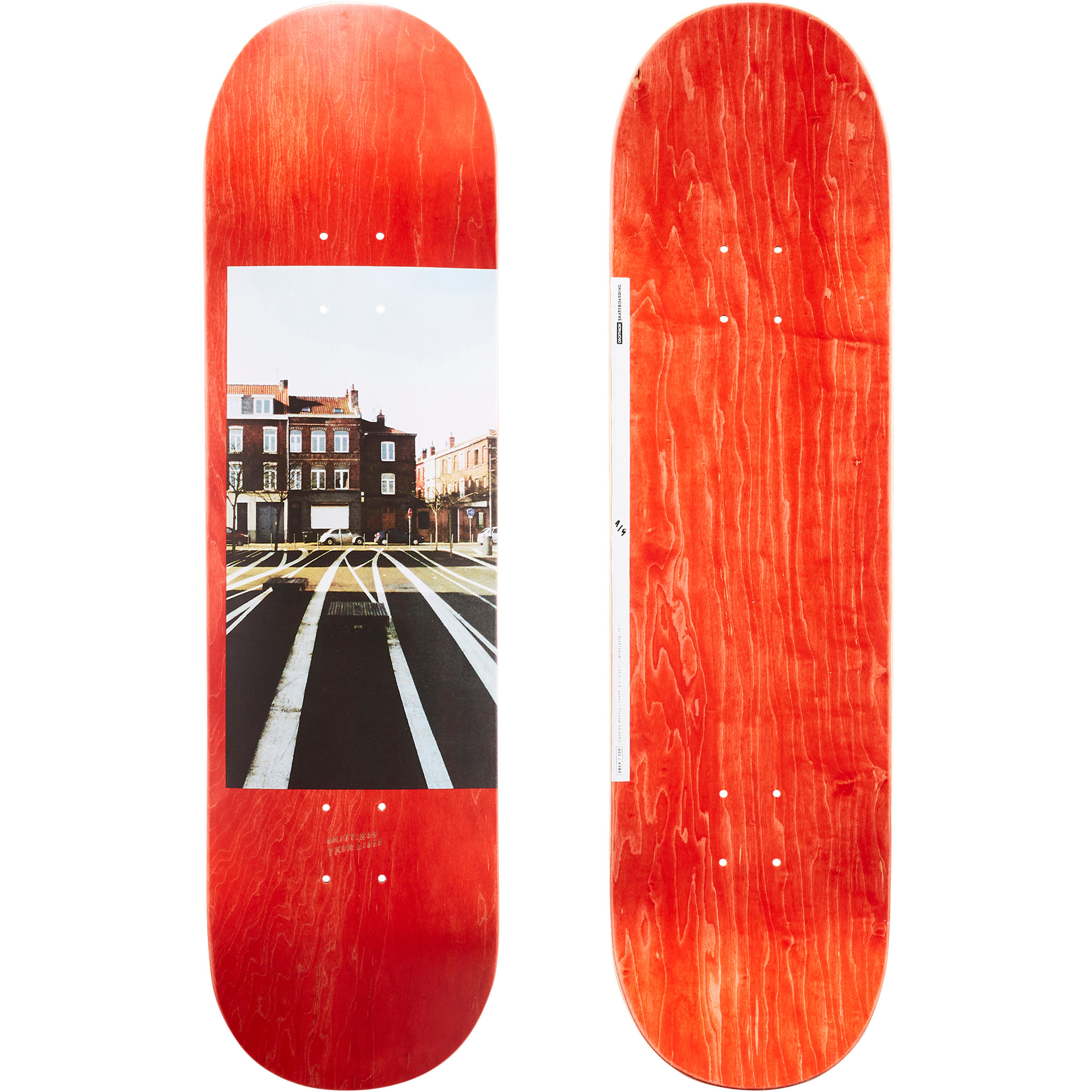 OXELO Skateboard Deck Ahornholz DK120 Greetings Grösse 8,5