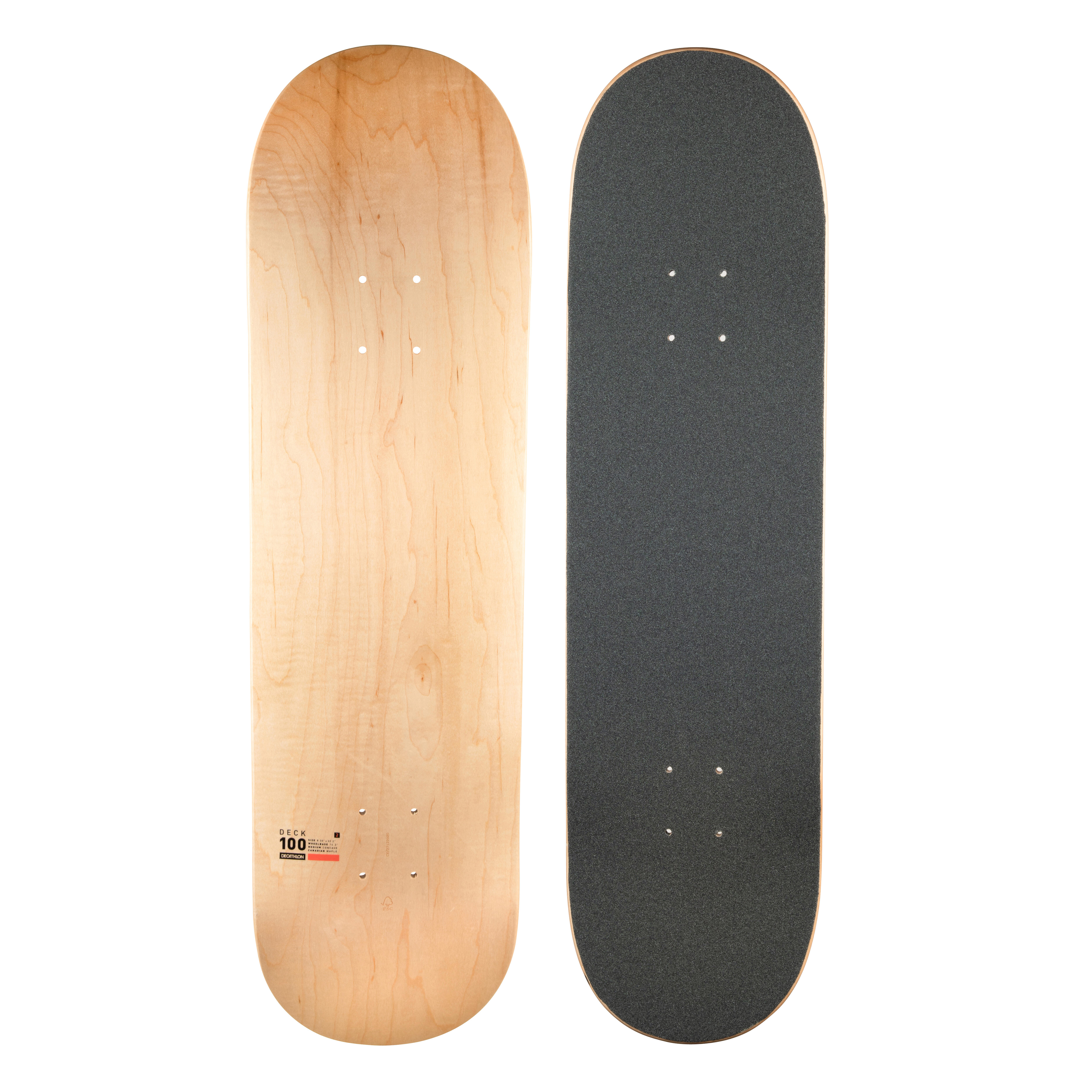 OXELO Skateboard Deck Ahornholz mit Griptape DK100 8,5