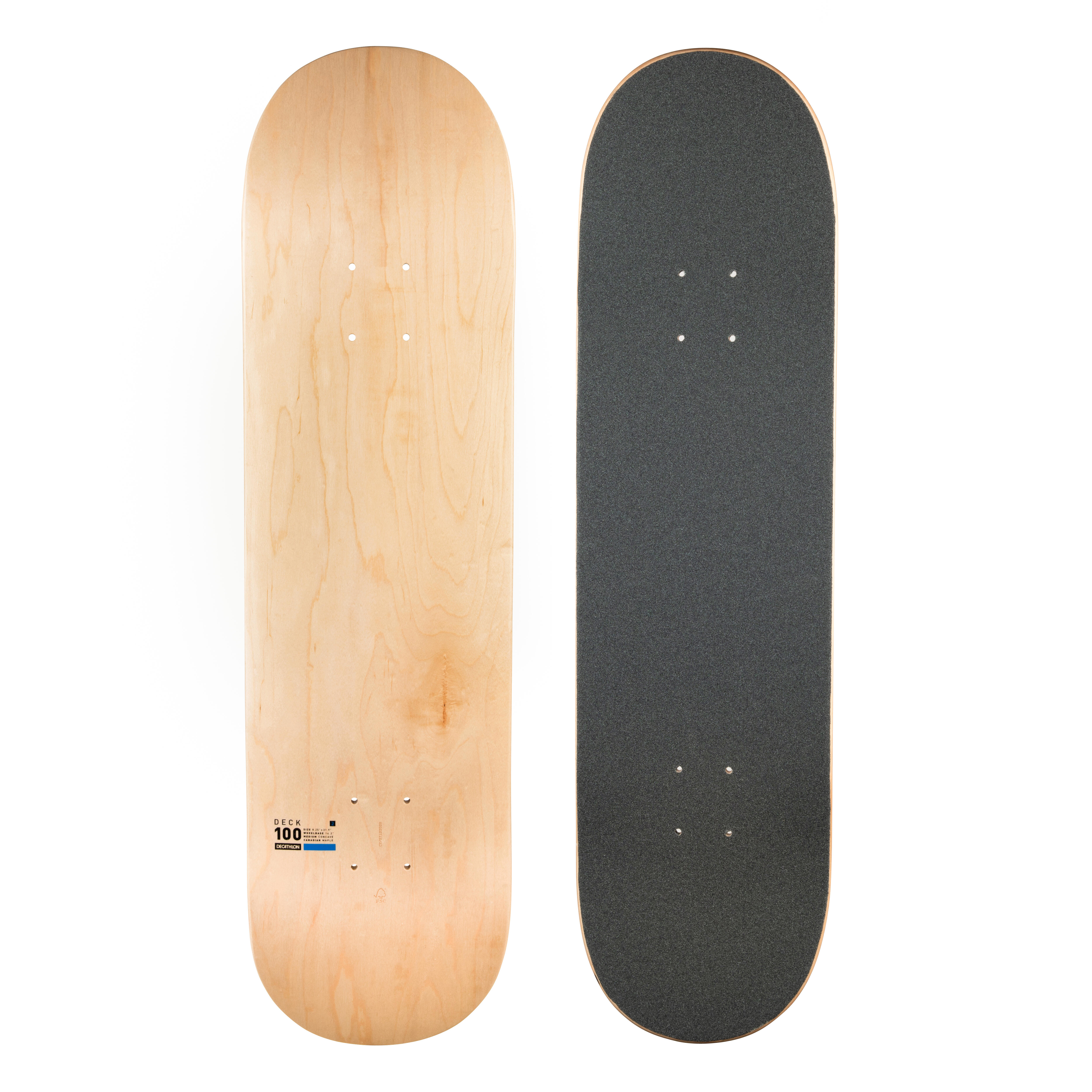 OXELO Skateboard Deck Ahornholz mit Griptape DK100 Grösse 8,25