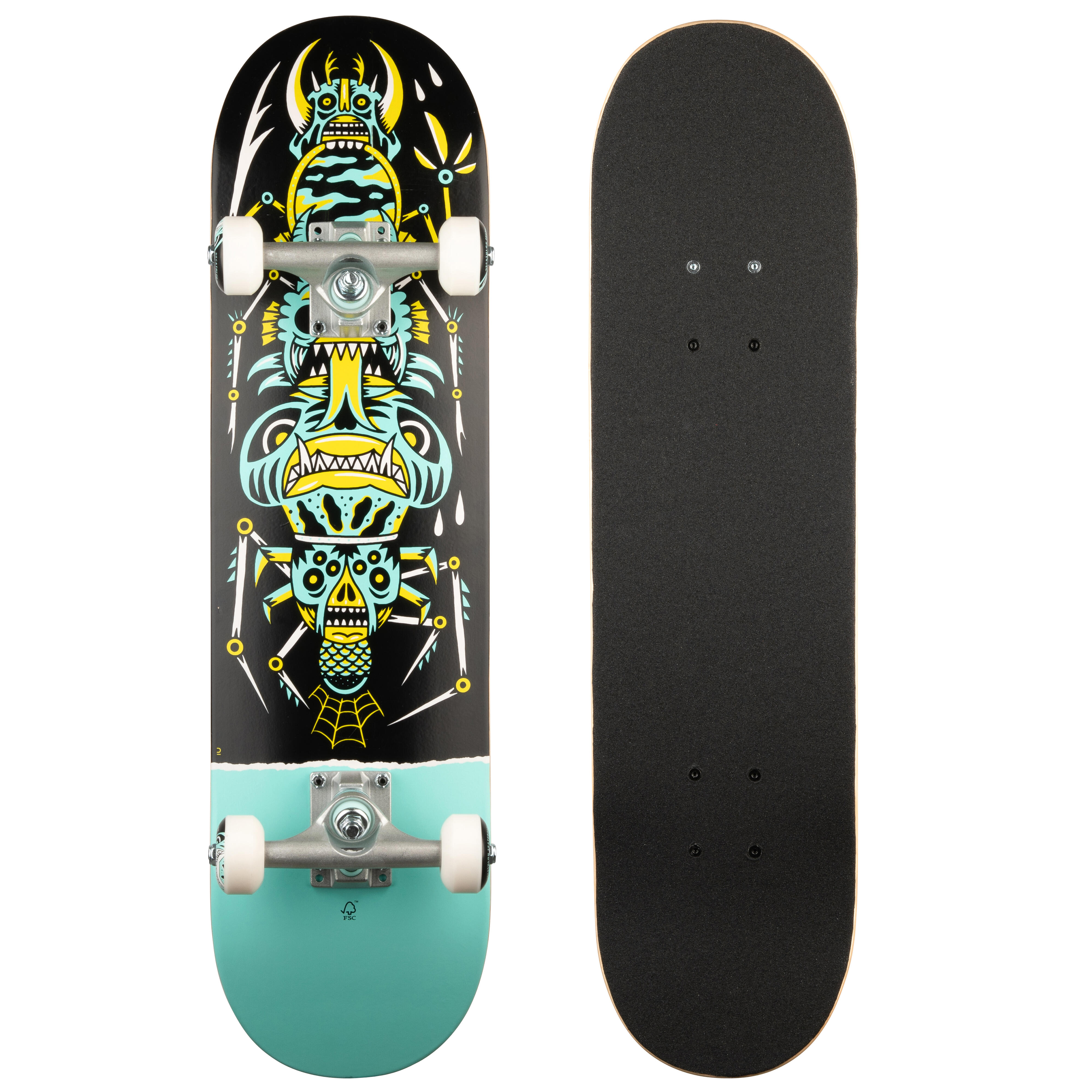 OXELO Skateboard Deck Kinder 3â€“7 Jahre CP100 MINI 7,25
