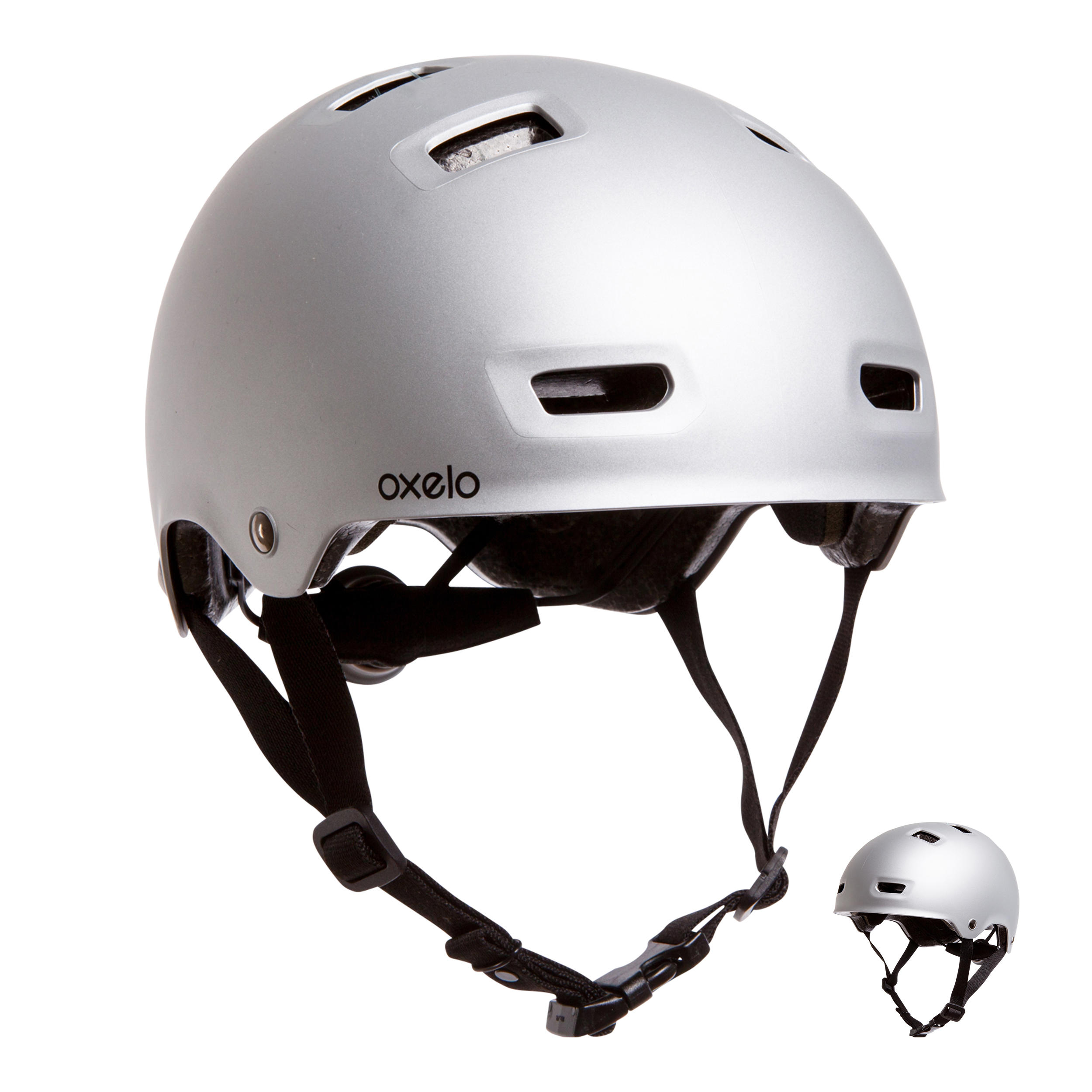 OXELO Skaterhelm MF 500 fÃ¼r Inliner Skateboard Scooter grau S/52-55cm