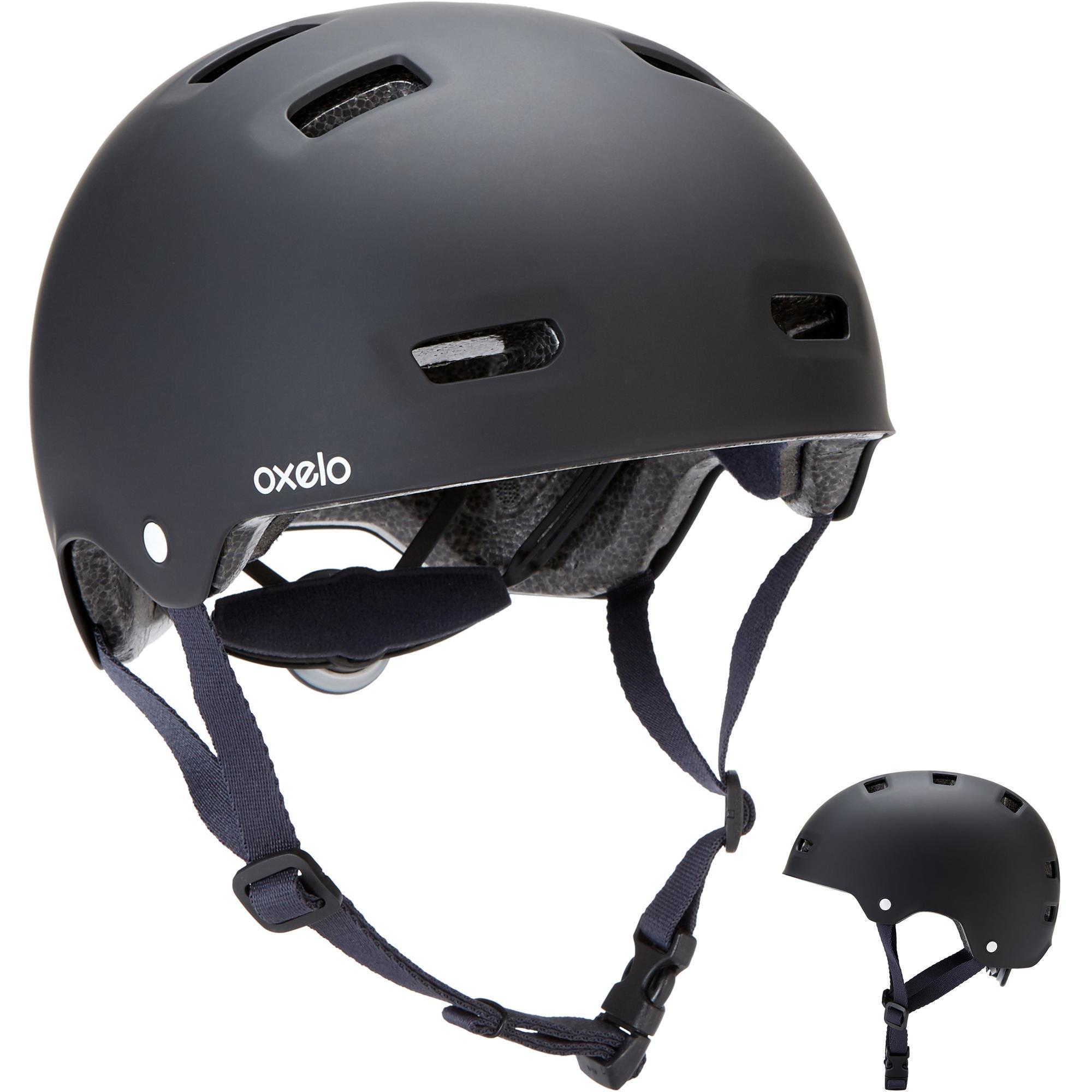 OXELO Skaterhelm MFÂ 500 fÃ¼r Inliner Skateboard Scooter schwarz/blau S/52-55cm