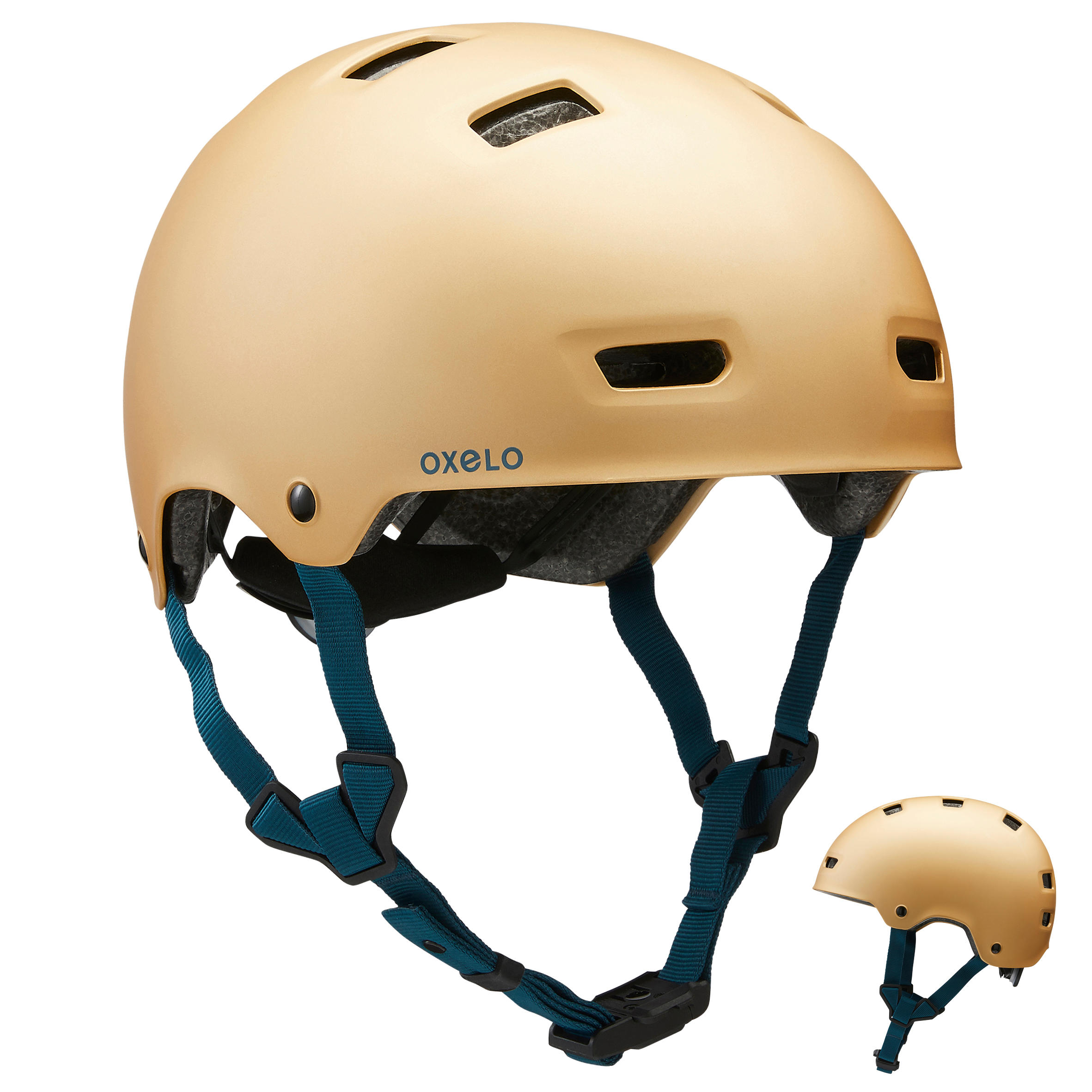 OXELO Skaterhelm MF540 Urban fÃ¼r Inliner Skateboard Scooter gold M/55-59cm