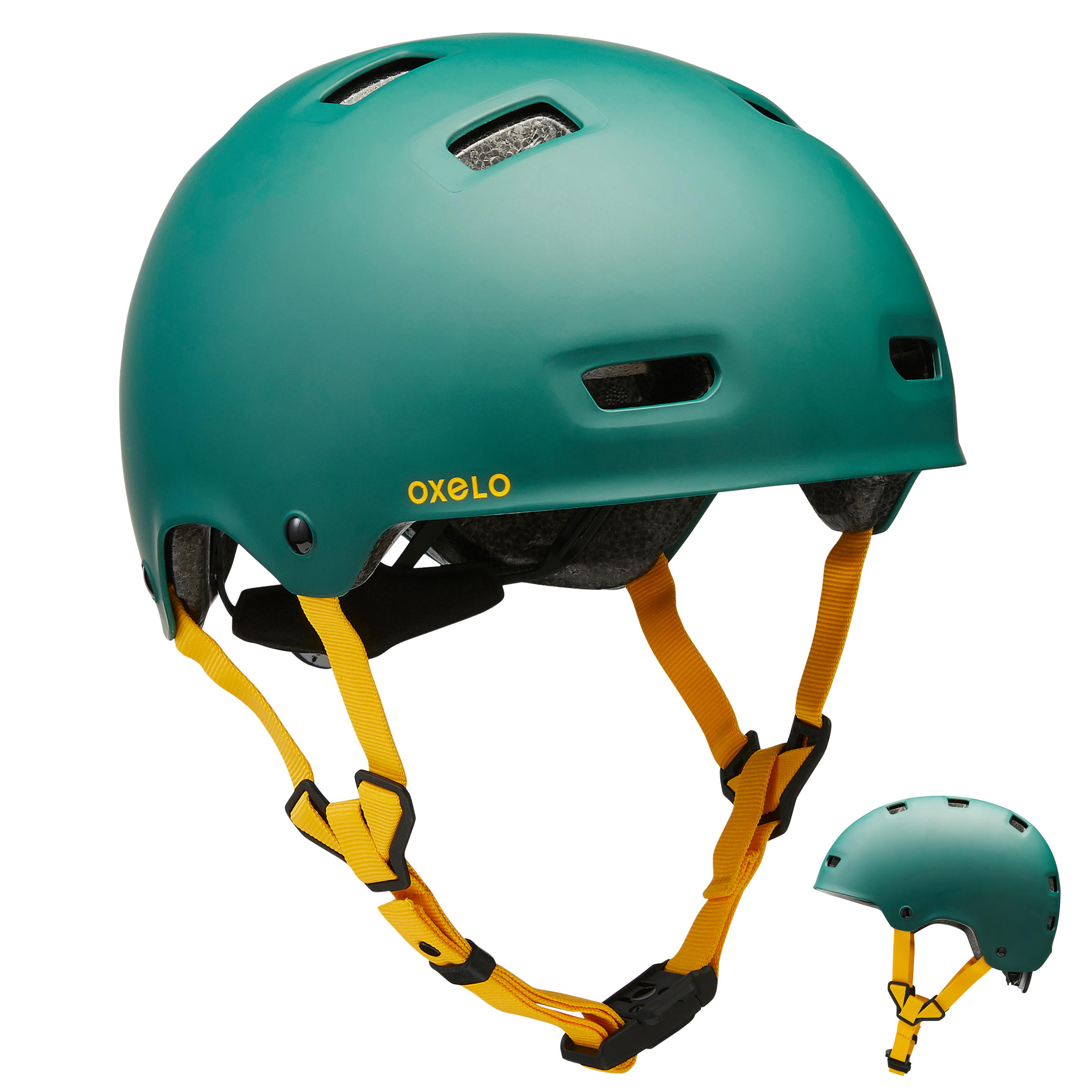 OXELO Skaterhelm MF540 Urban für Inliner Skateboard Scooter grün
