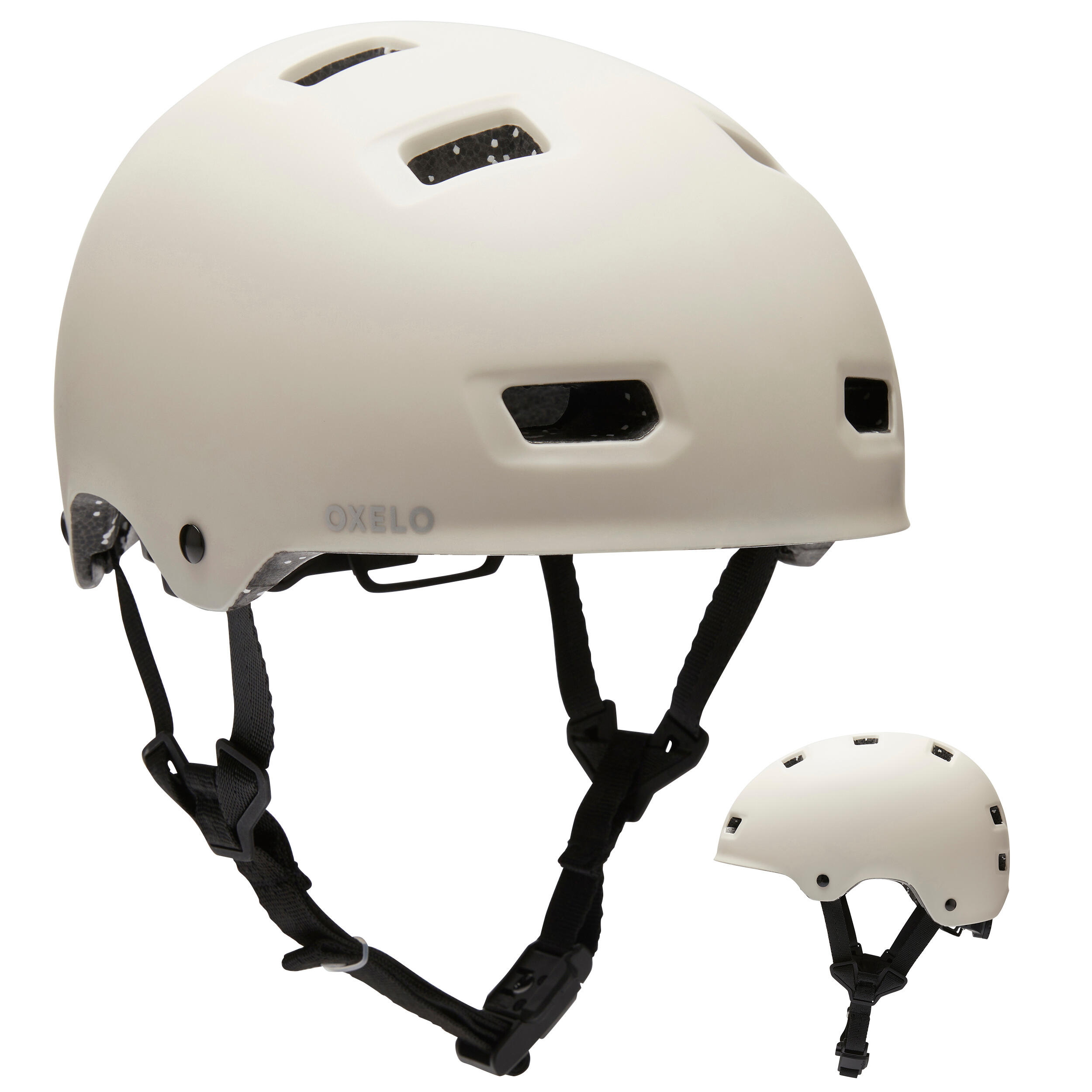 OXELO Skaterhelm MF900 ultraleicht fÃ¼r Inliner Skateboard Scooter beige M/55-59cm
