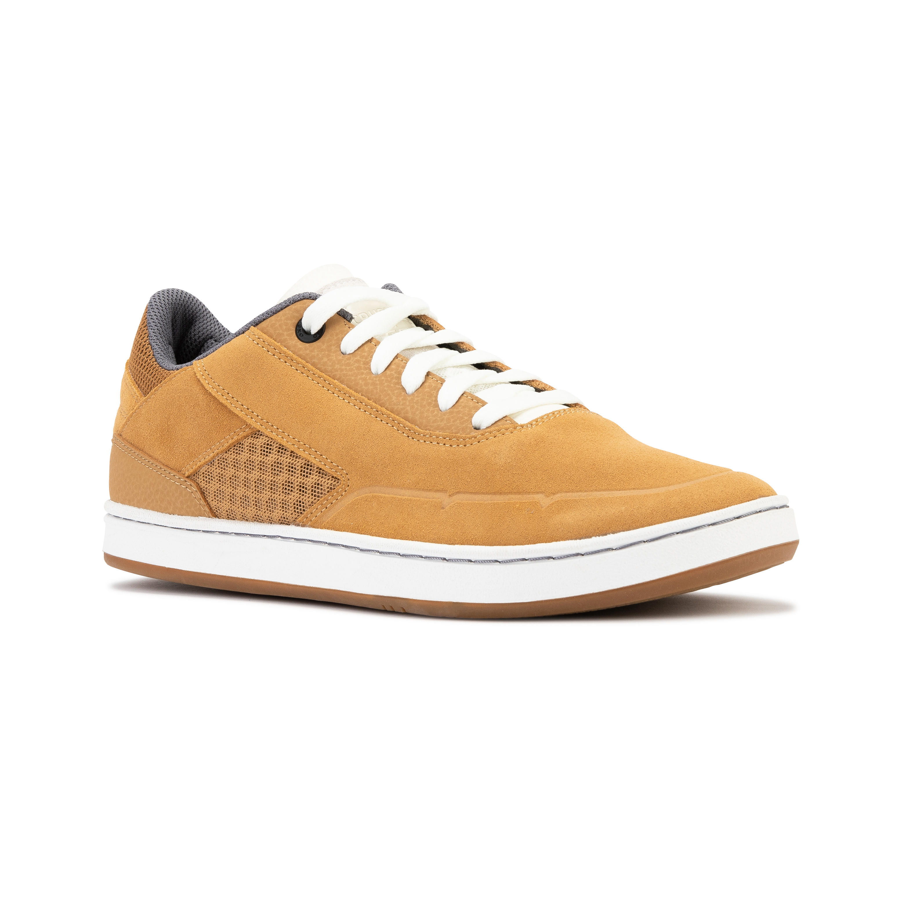 OXELO Skaterschuhe Crush 500 Sneaker Cupsoles Erwachsene ocker/weiss 44