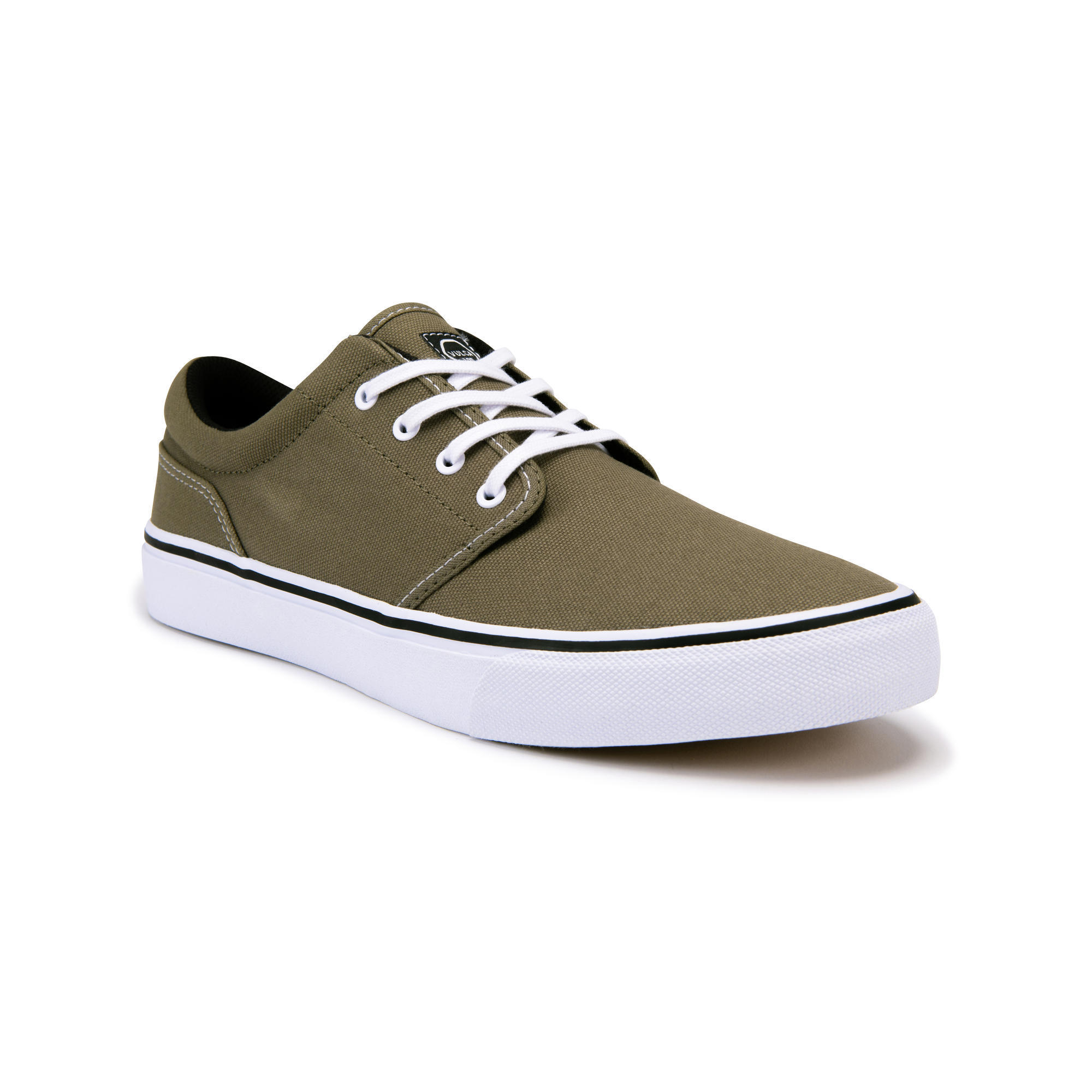 OXELO Skaterschuhe Vulca 100 Sneaker Erwachsene khaki/weiss