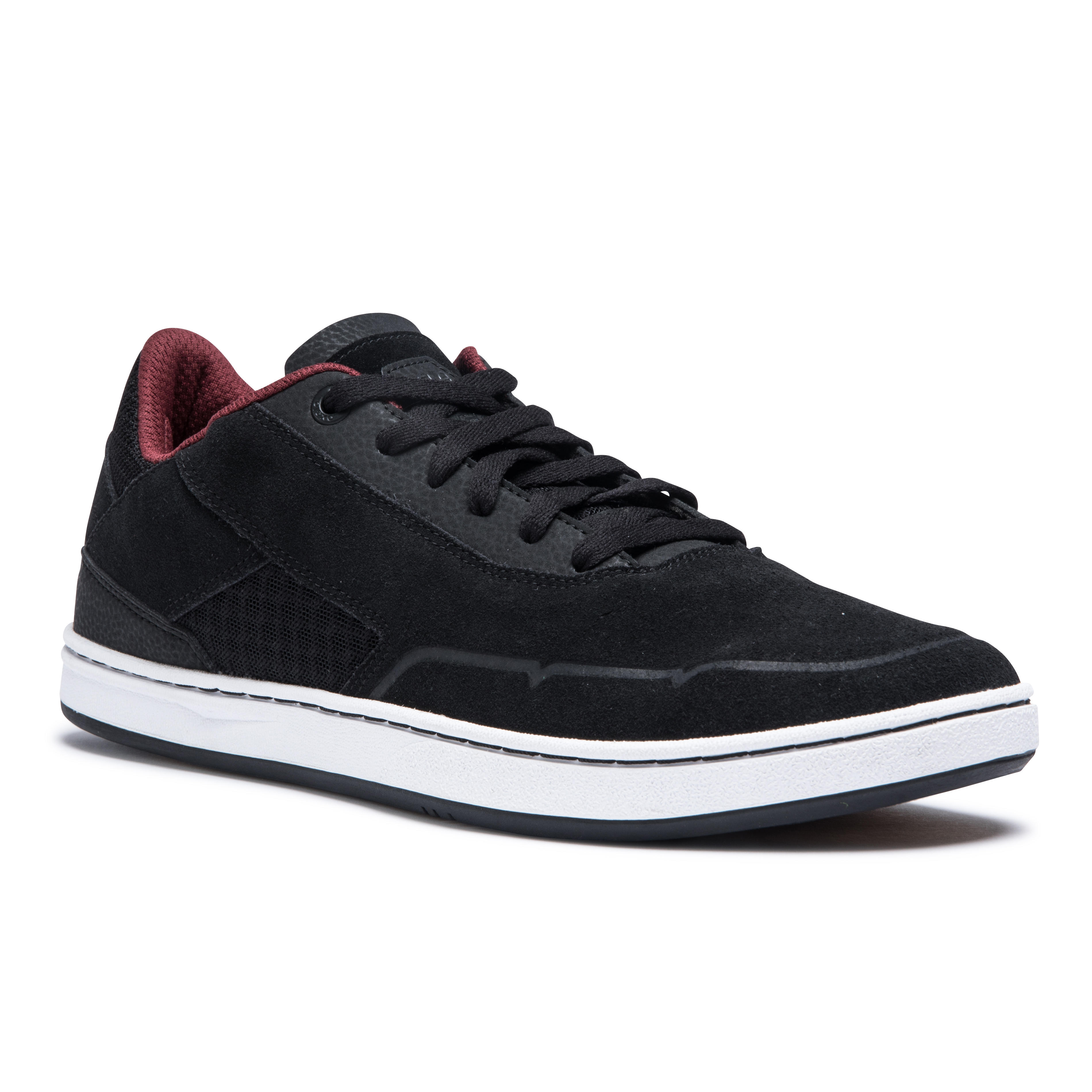 OXELO Skateschuh Crush 500 Cupsohle Erwachsene schwarz/bordeaux 43