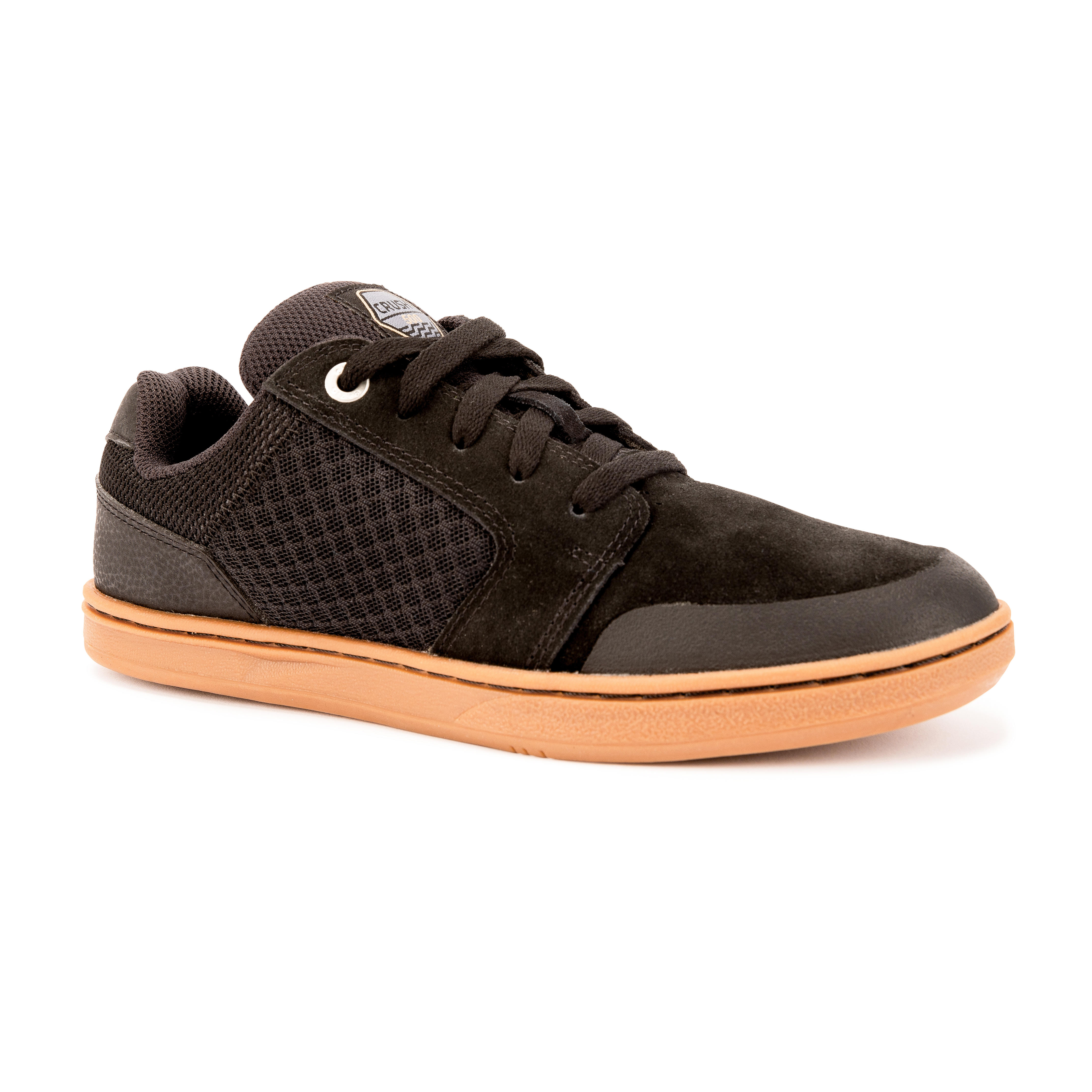 OXELO Skateschuh Sneaker Crush 500 Kinder schwarz mit Gummisohle 39