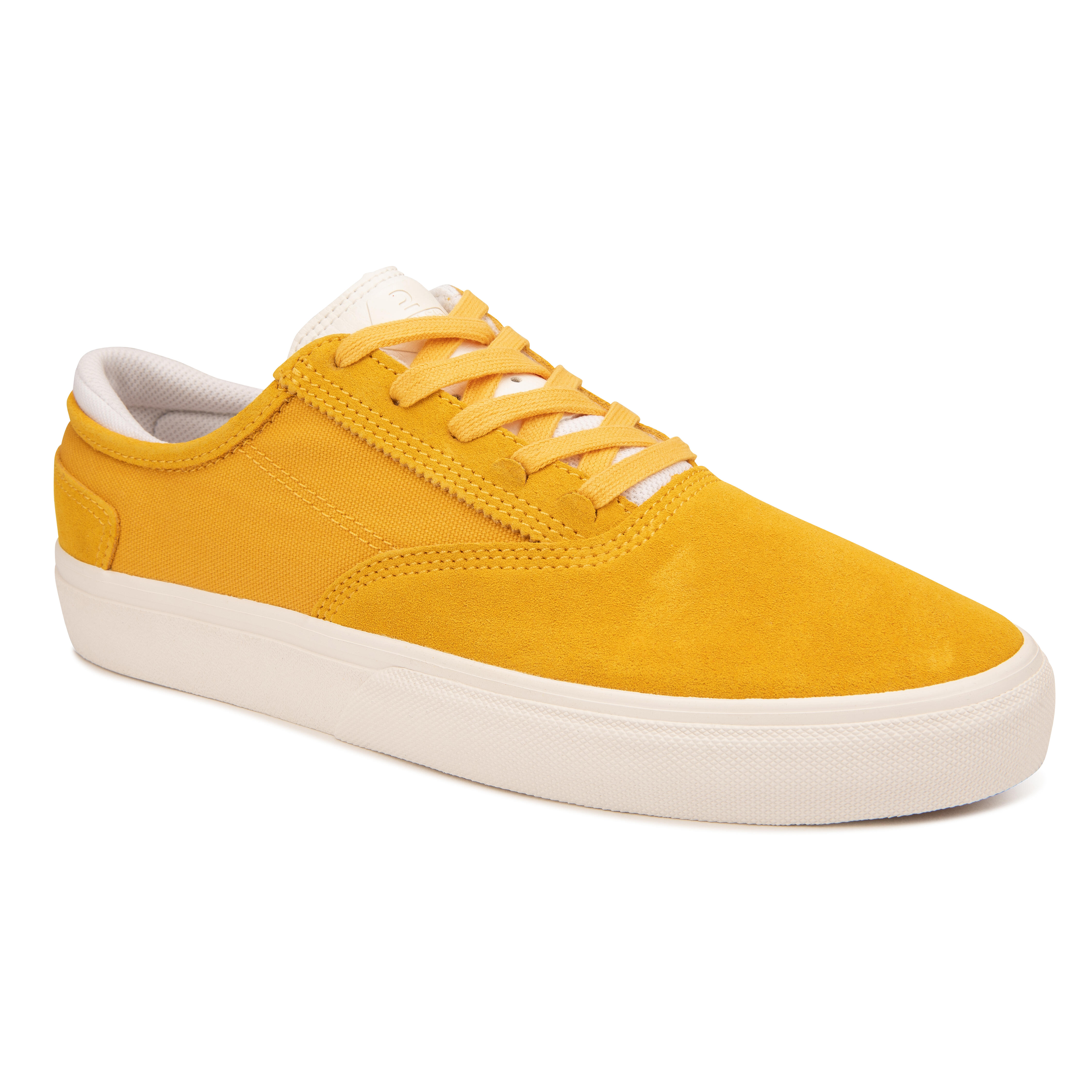 OXELO Skateschuh Vulca 500 II vulkanisiert Damen/Herren gelb/weiss