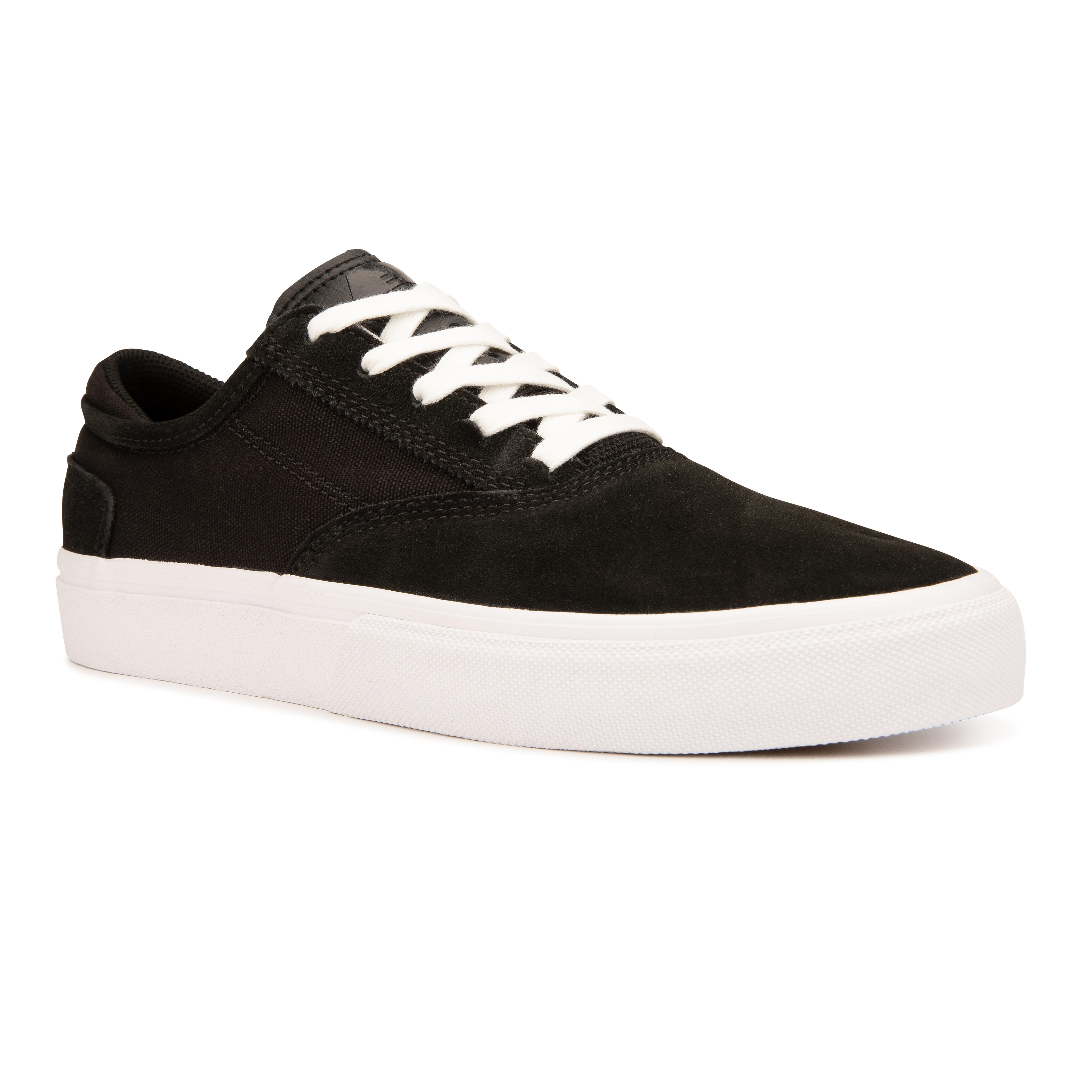 OXELO Skateschuh Vulca 500 II vulkanisiert Damen/Herren schwarz/weiss 46
