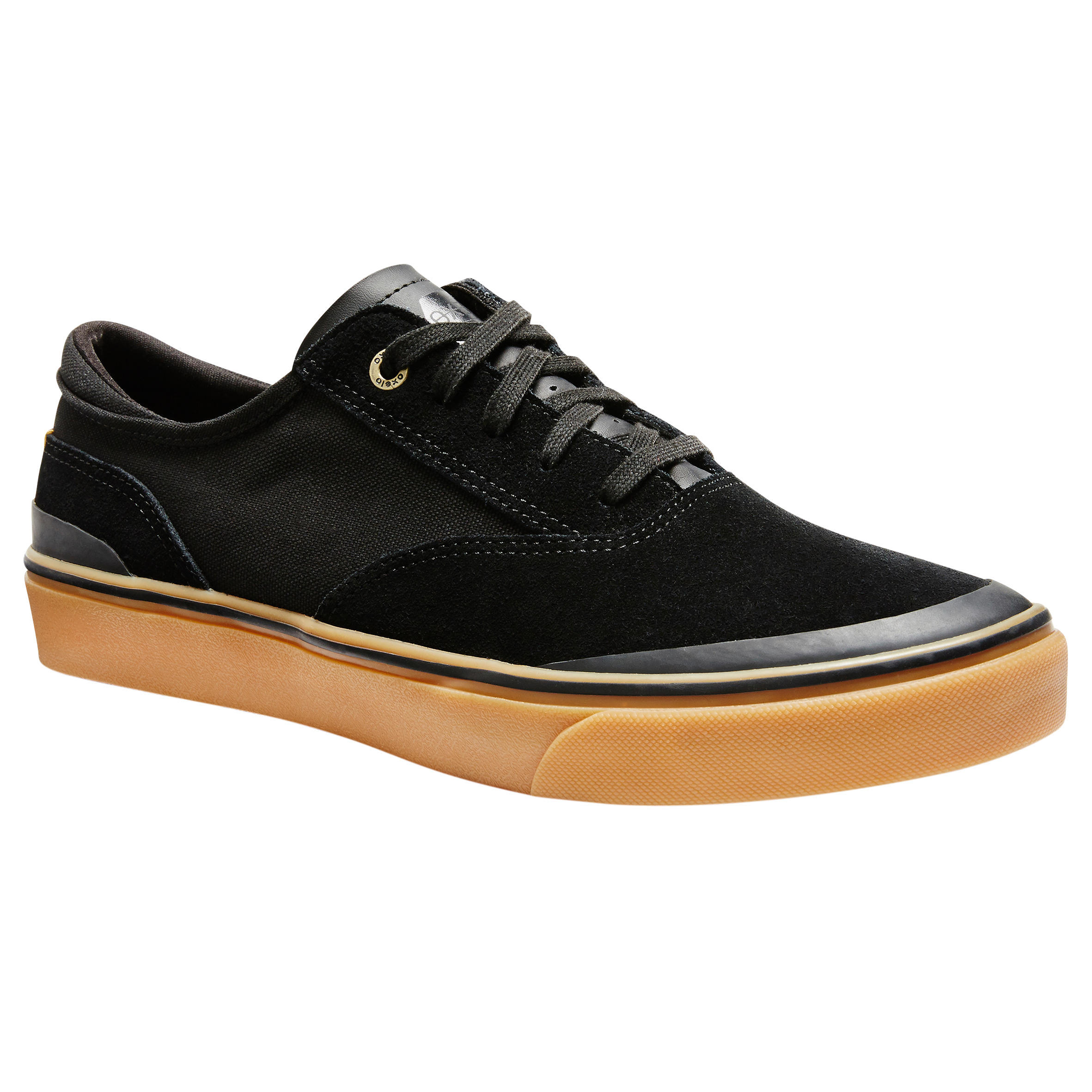 OXELO Skateschuh Vulca 500 Low Erwachsene Gummisohle schwarz