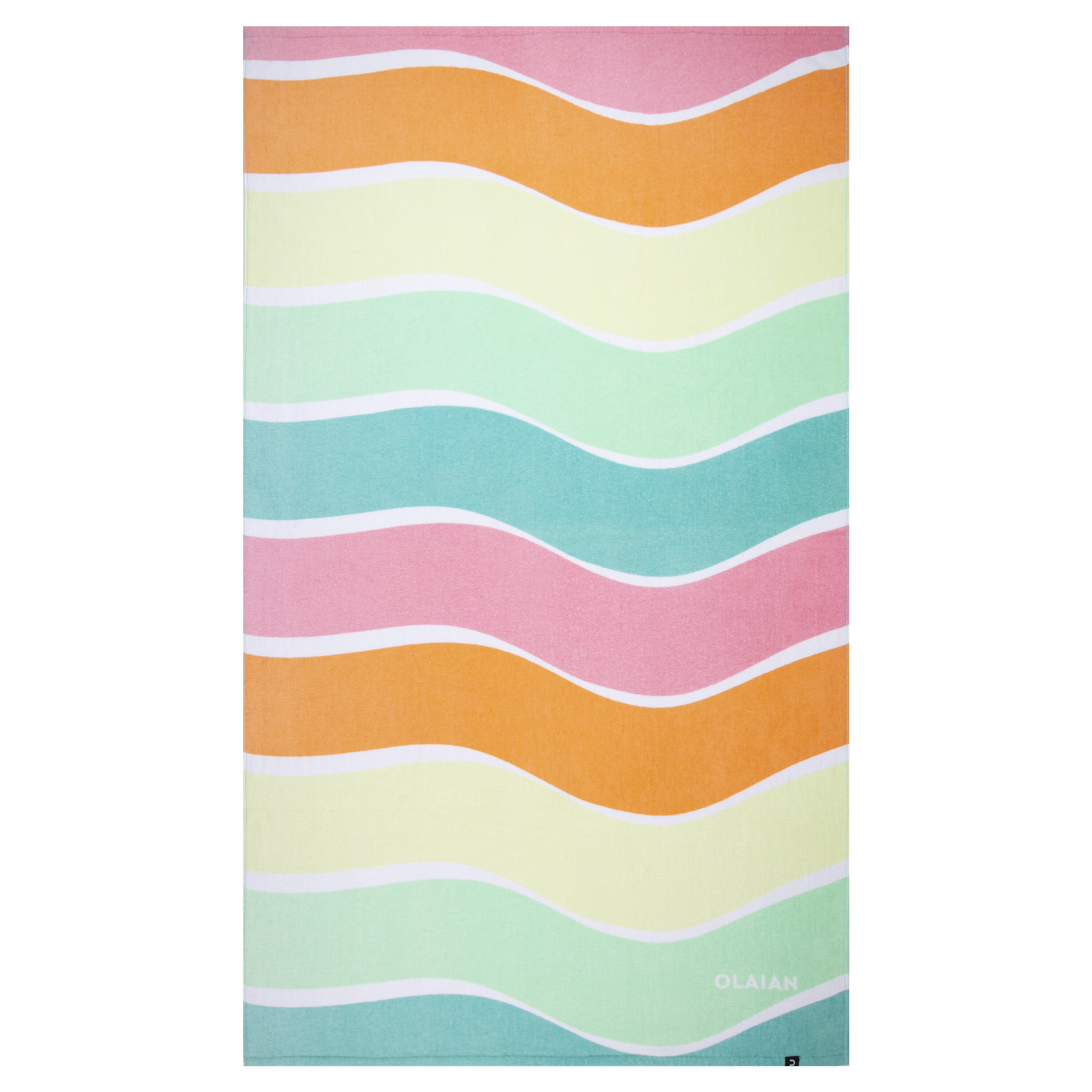 OLAIAN Strandhandtuch Rainbow 145 Ã— 85Â cmweiÃŸ/pink/orange/grÃ¼n EINHEITSGRÃ–SSE