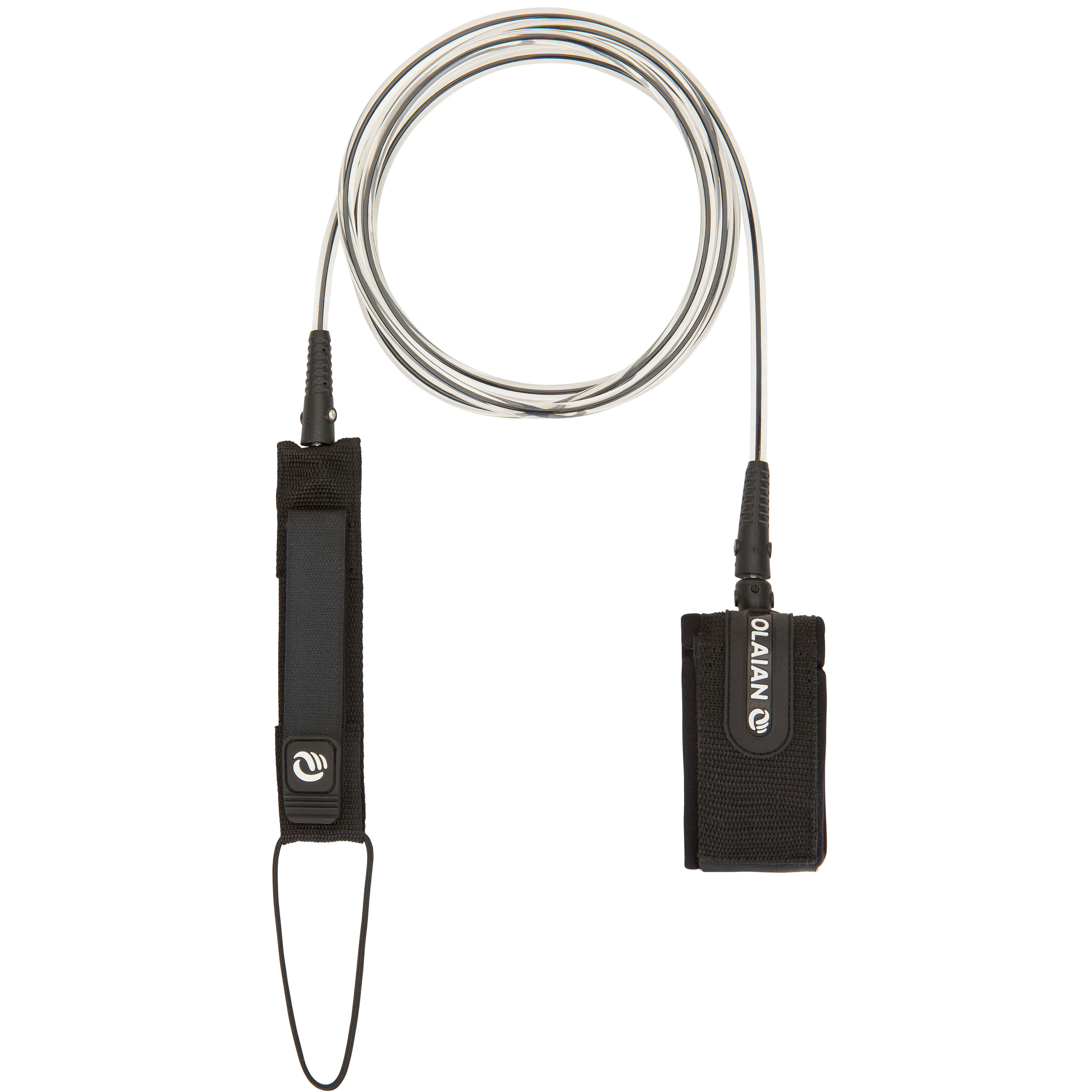 OLAIAN Surf-Leash 8' 240Â cm Durchmesser 7Â mm schwarz EINHEITSGRÃ–SSE