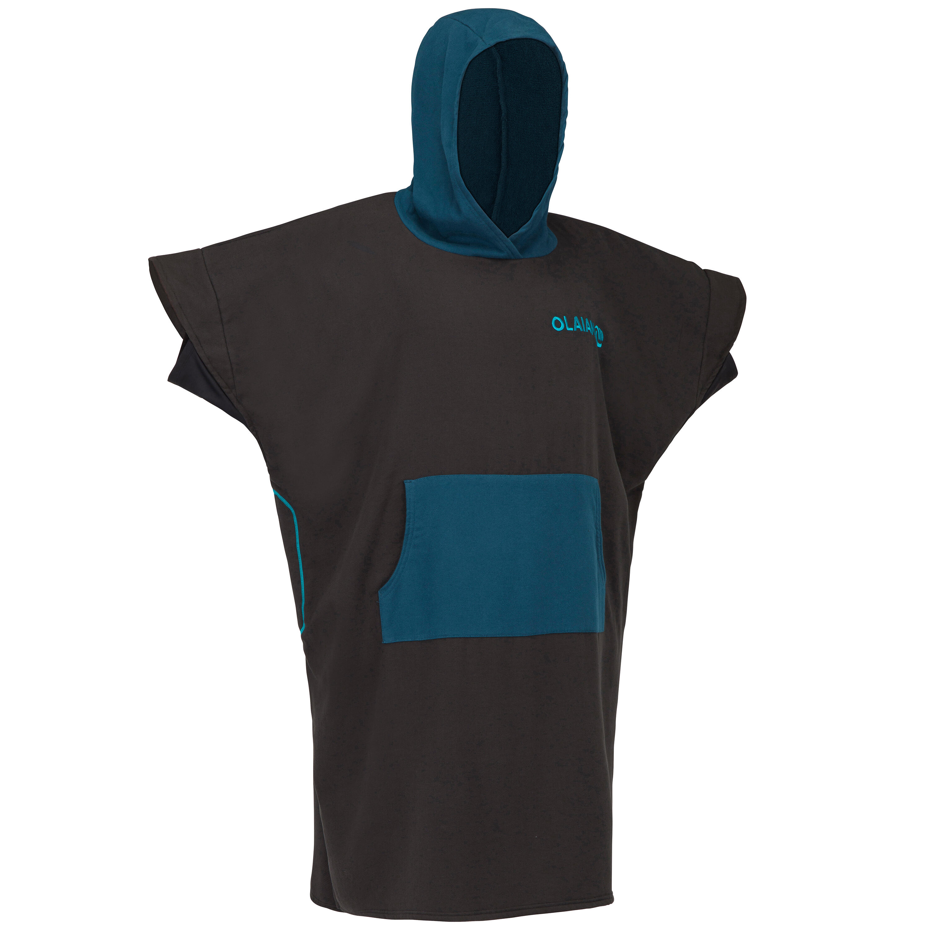 OLAIAN Surf-Poncho 500 Erwachsene schwarz EINHEITSGRÃ–SSE