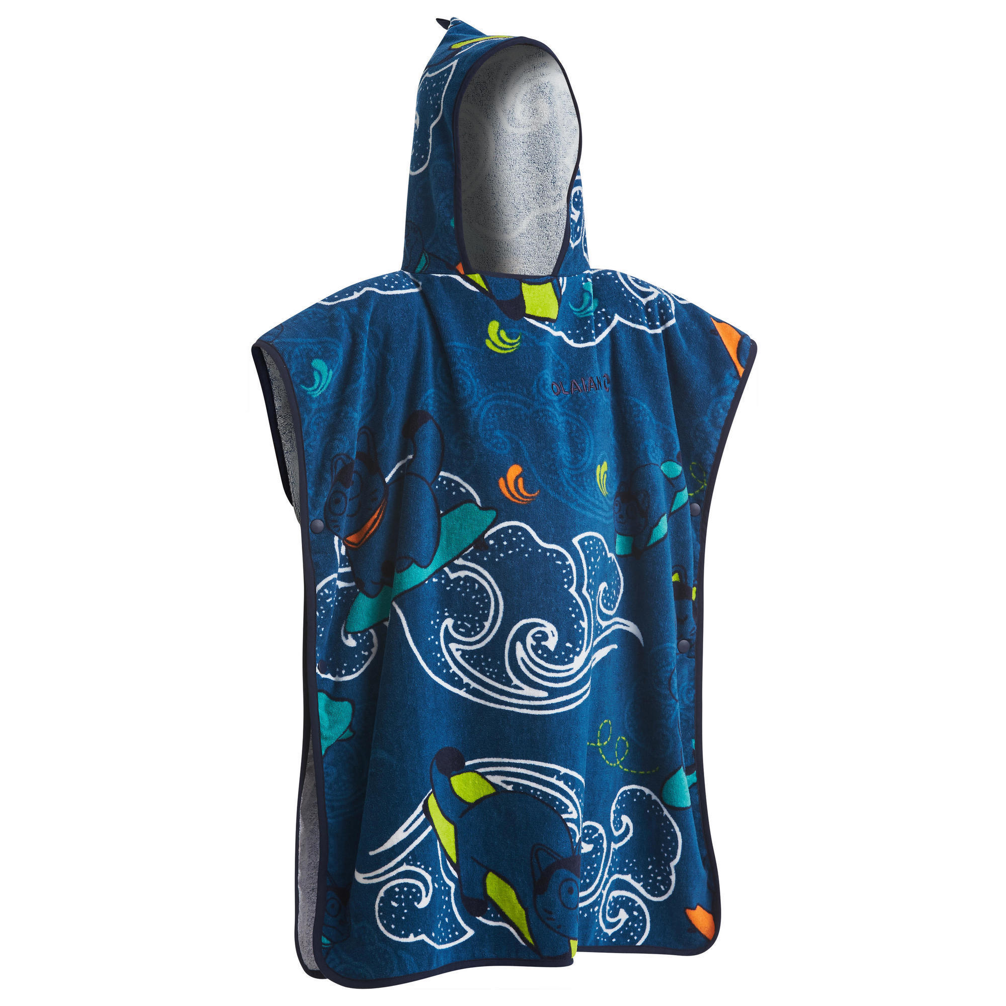 OLAIAN Surf-Poncho Kinder 500 110â€“135 cm blau EINHEITSGRÃ–SSE