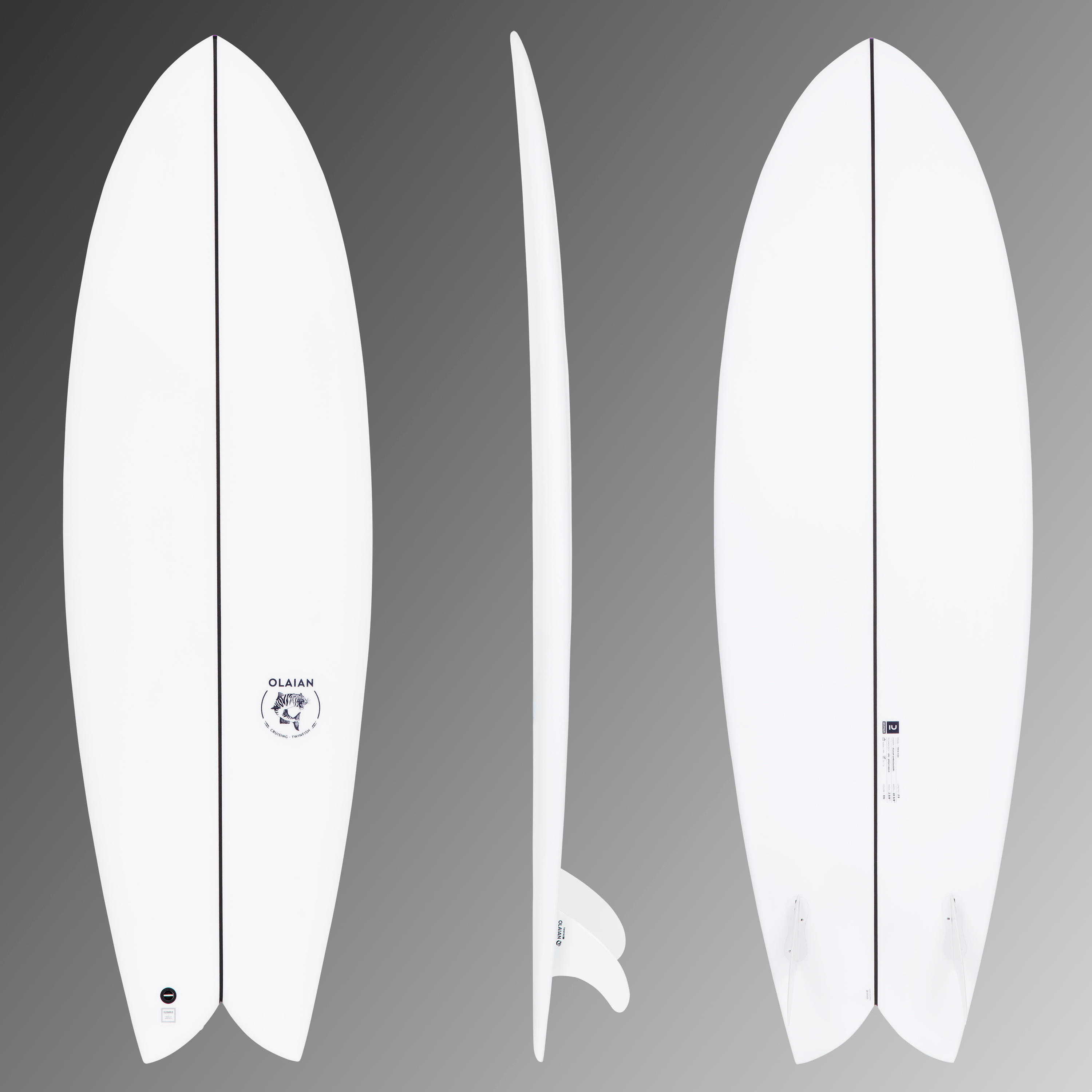 OLAIAN Surfboard 5'8 Zoll - Fish 900 35 Lmit 2 Twin-Finnen EINHEITSGRÖSSE