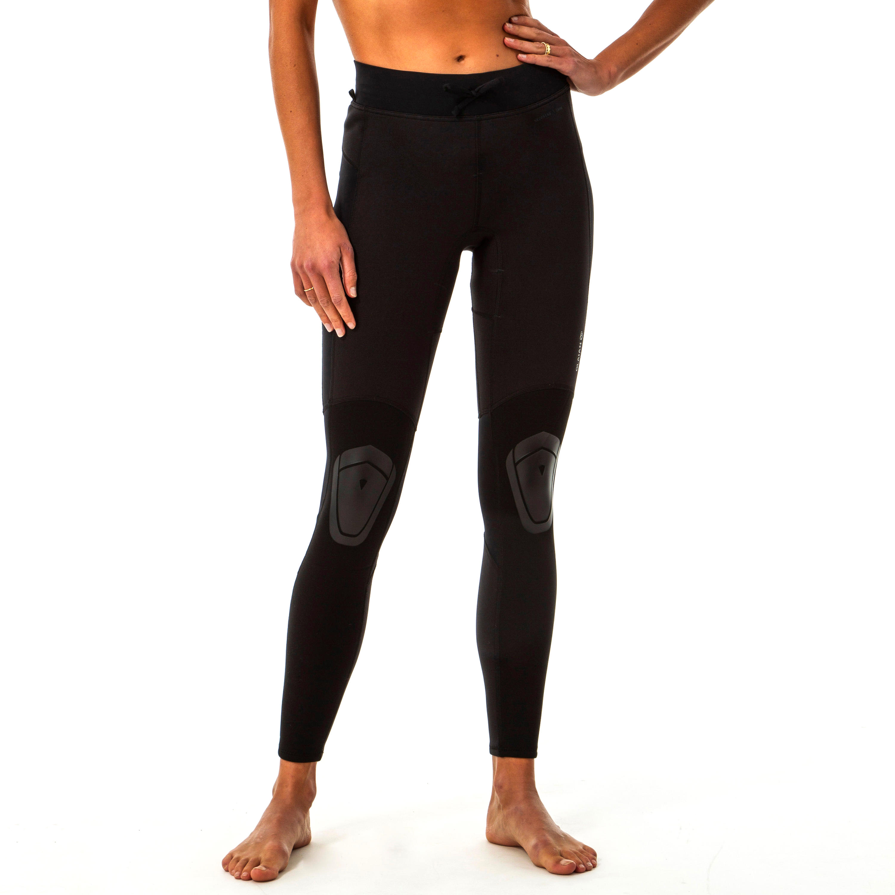 OLAIAN UV-Leggings Damen UV-Schutz 50+ mit Neopreneinsätze 900 schwarz XL