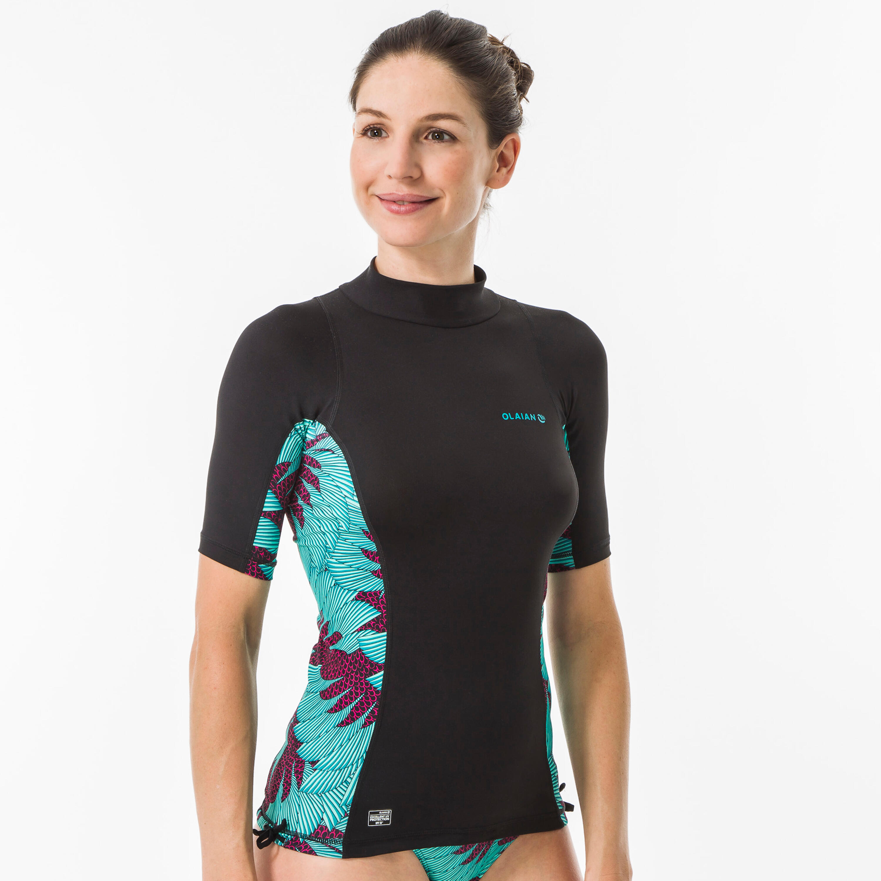 OLAIAN UV-Shirt Damen UV-Schutz 50+ 500 grÃ¼n/schwarz XL