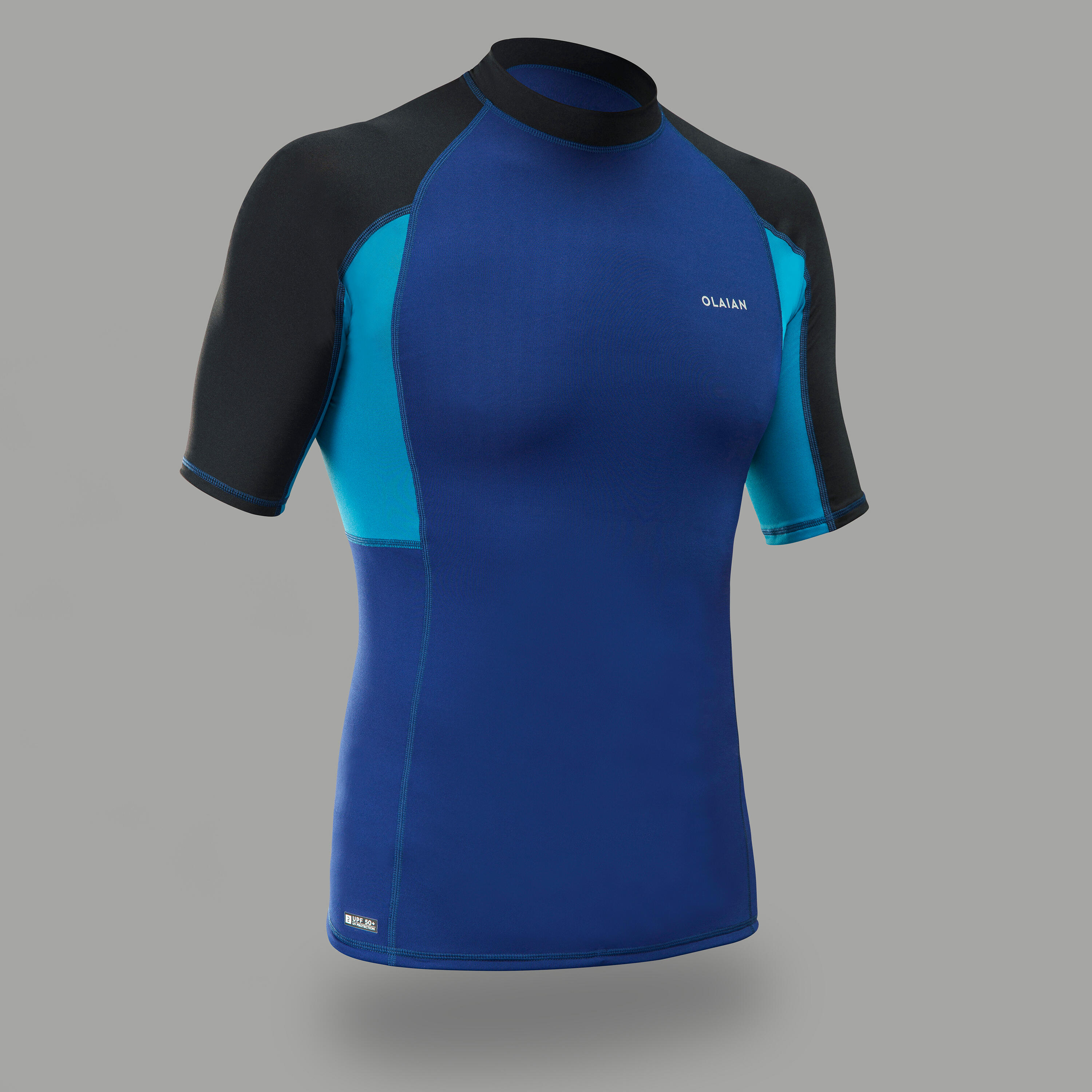 OLAIAN UV-Shirt kurzarm Surfen UV-Top 500 kurzarm Herren blau XS