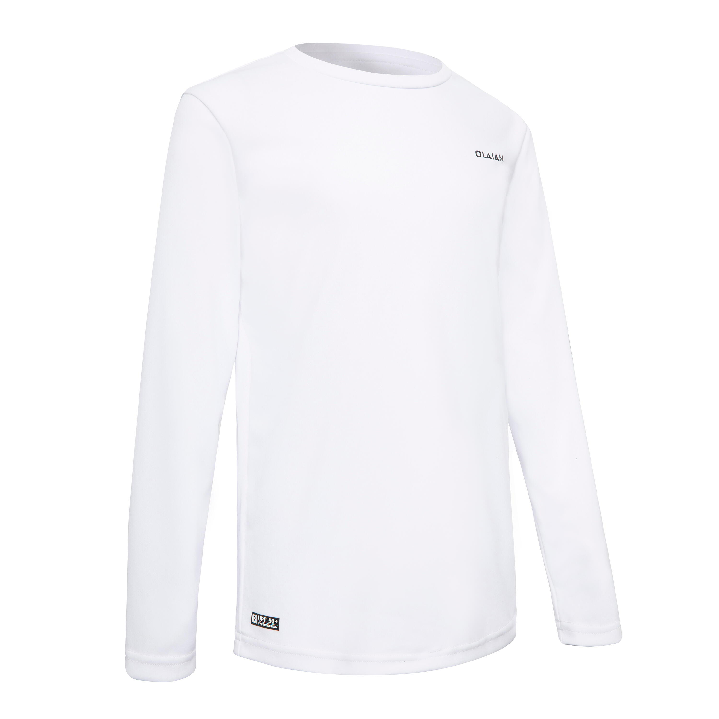 OLAIAN UV-Shirt langarm Surfen Kinder weiss