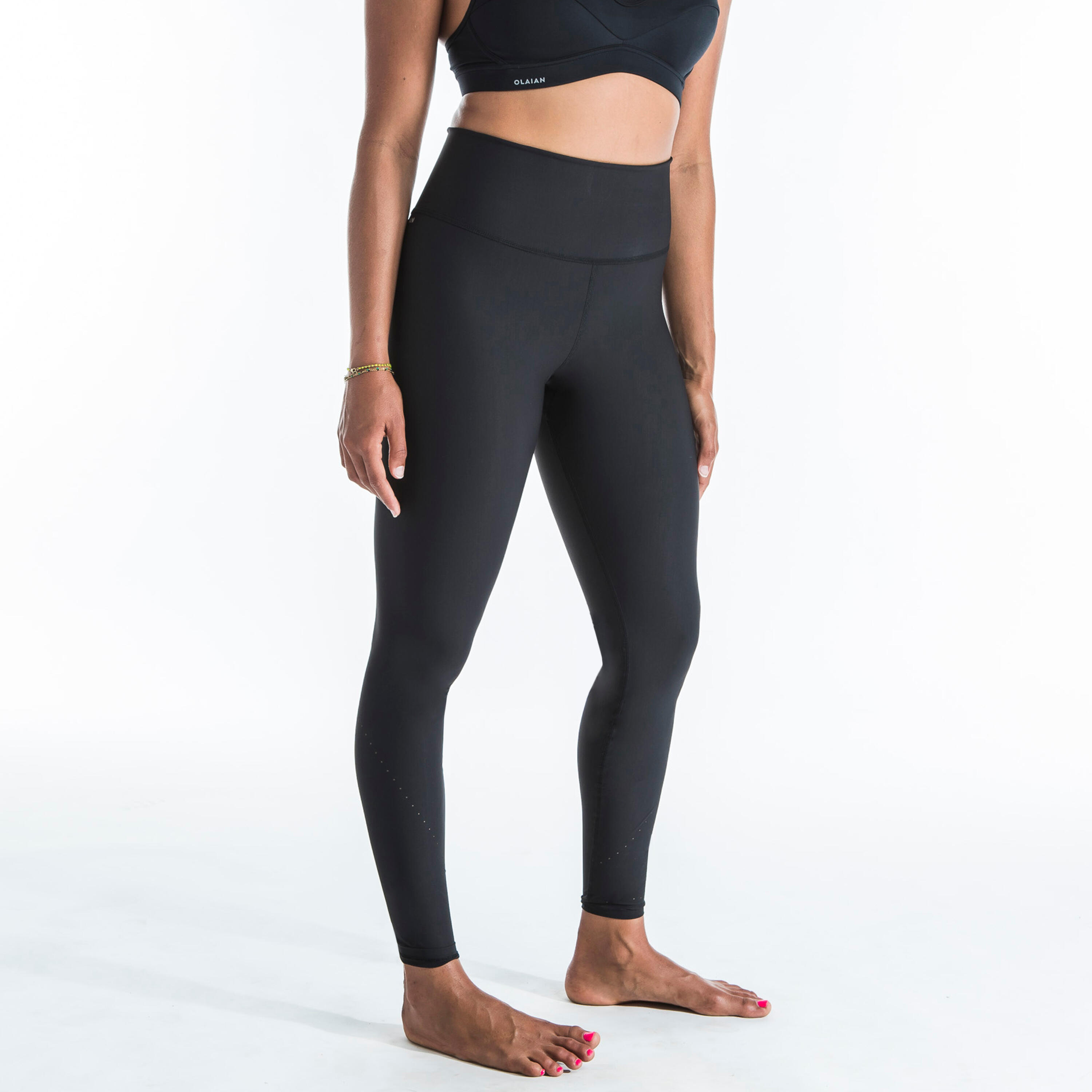 OLAIAN Uv-Leggins Damen UV-Schutz 50+ Hoher Bund figurformend Rachel schwarz L